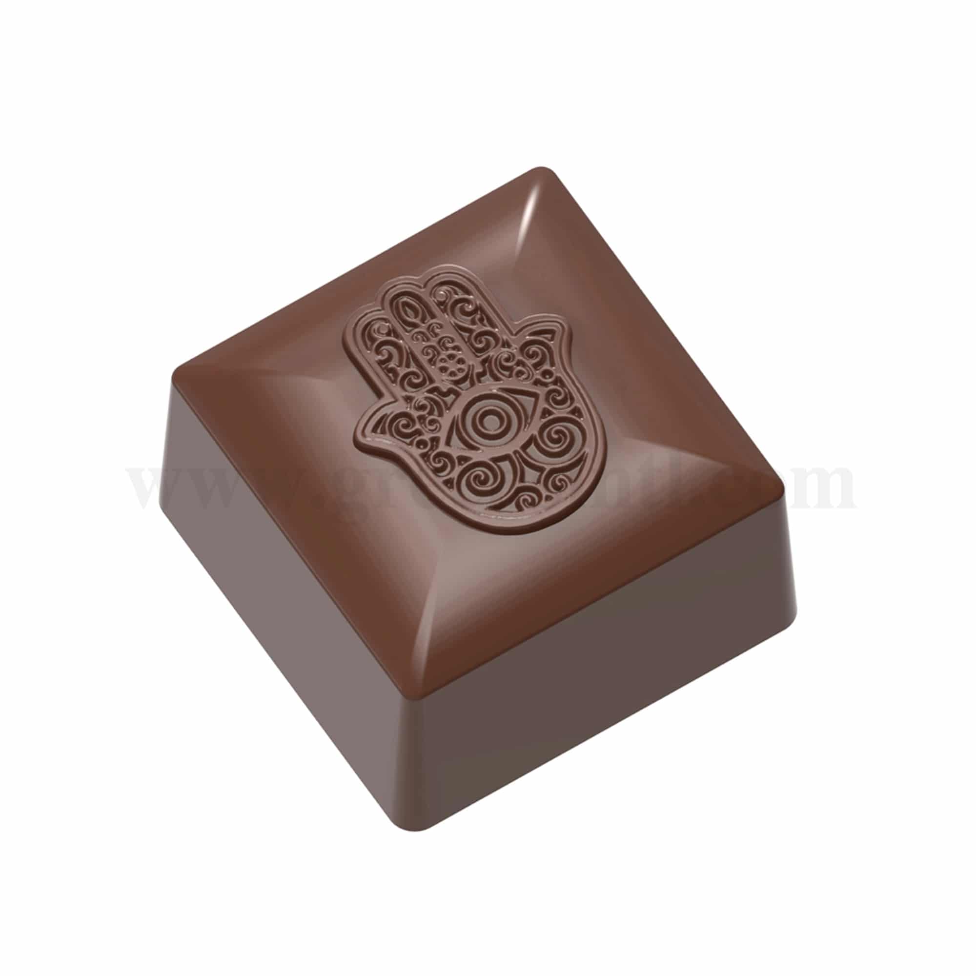 CHOCOLATE WORLD Chocolate Mould Fatima Square Block 25 x 25 x h 16mm