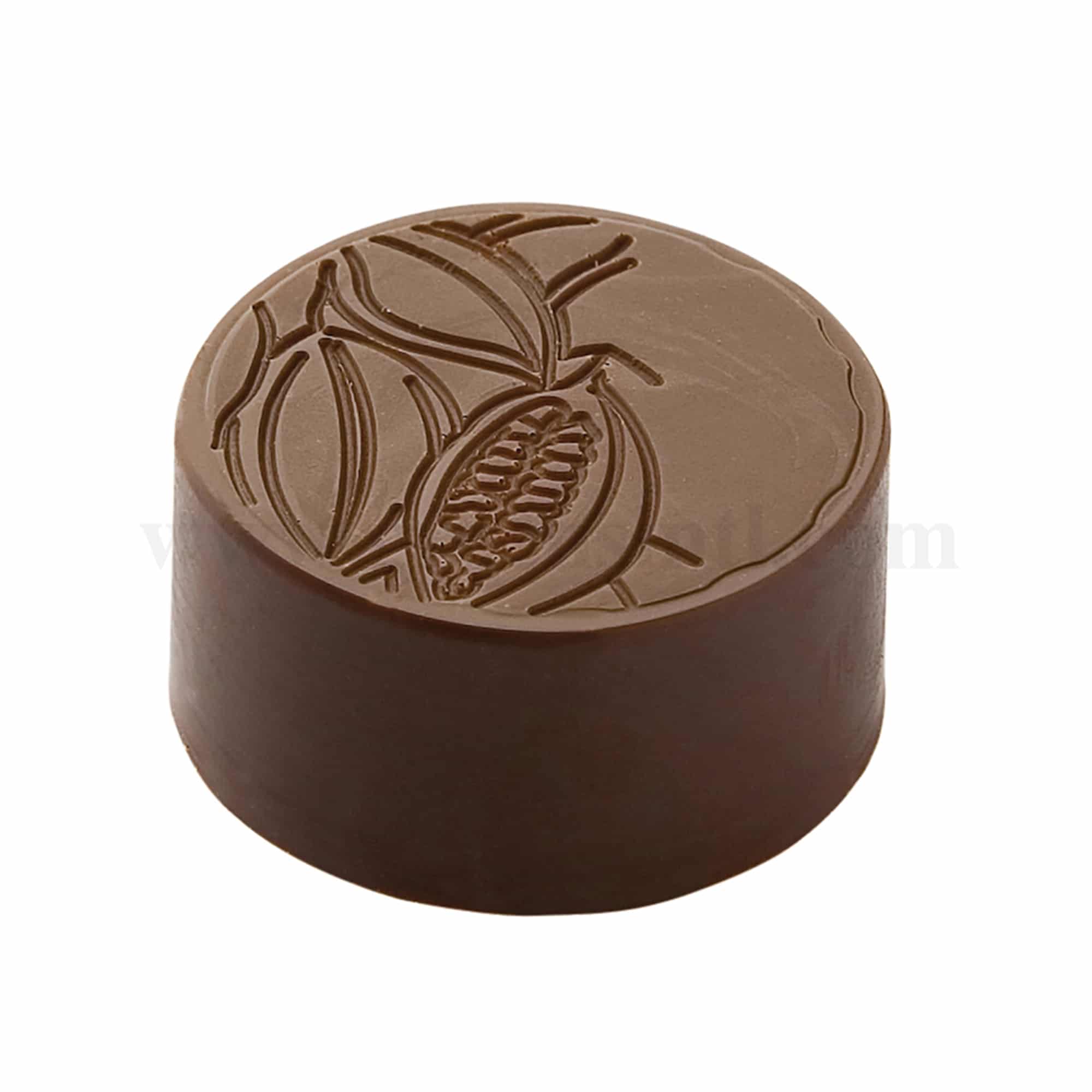 CHOCOLATE WORLD Chocolate Mould Round Cocoa Bean 28 x 28 x h 13 mm