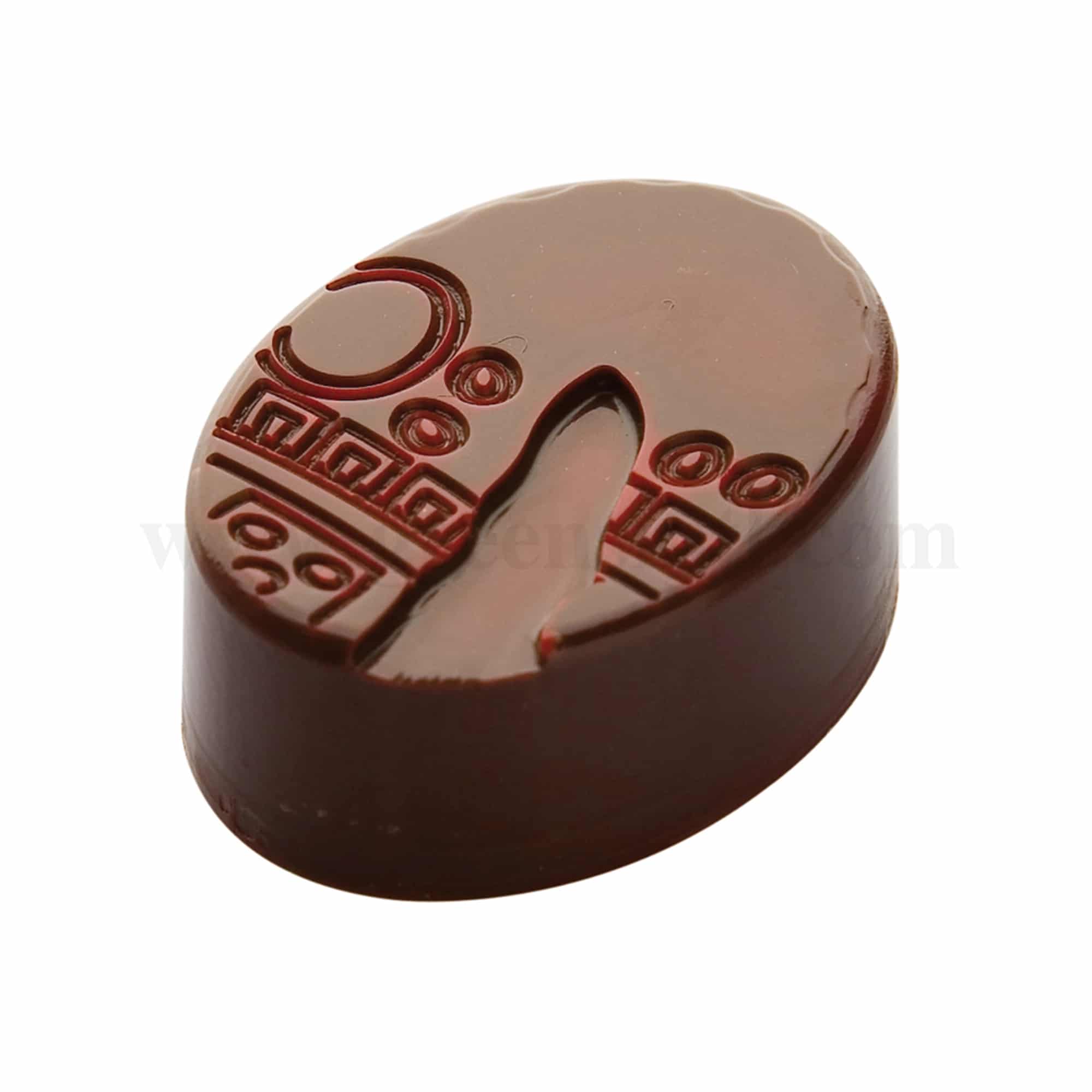 CHOCOLATE WORLD Chocolate Mould Oval Maya 34 x 25 x h 12 mm