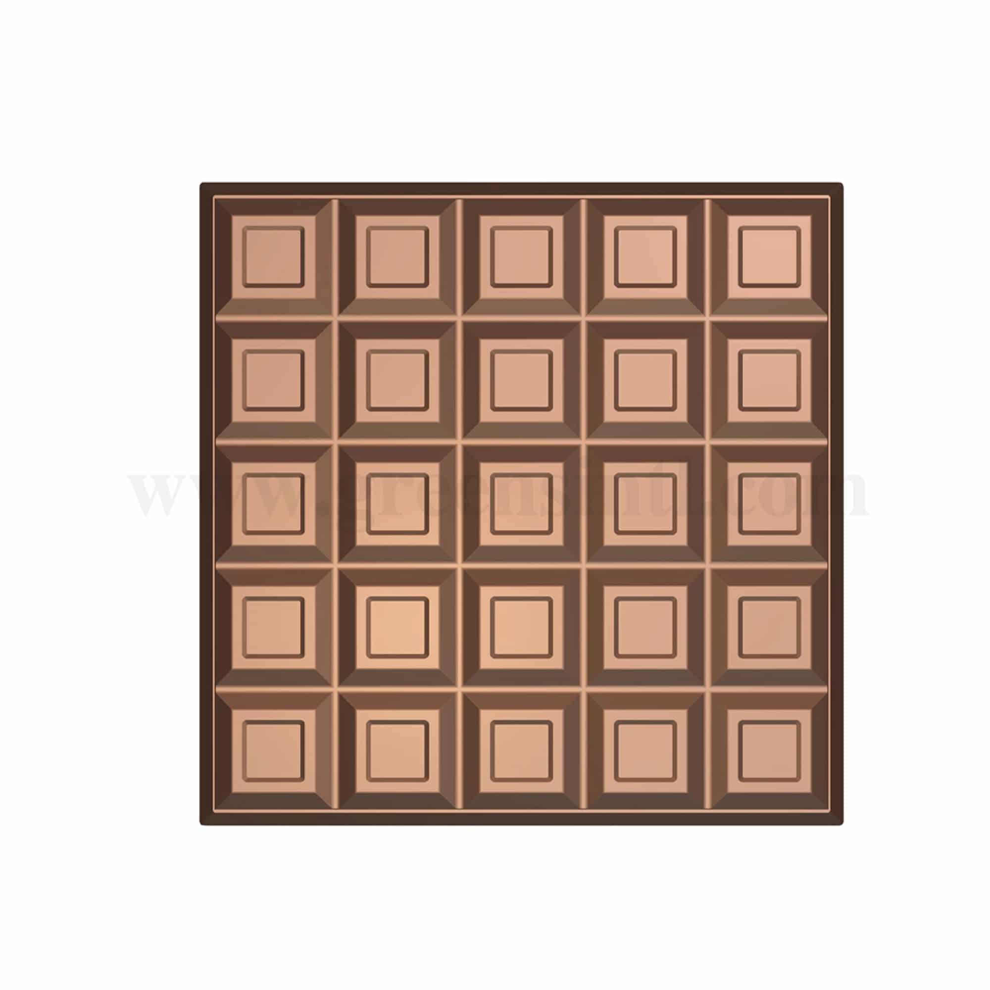 CHOCOLATE WORLD Chocolate Mould Block 2.5 Kg-269 x 269 ​​ x h 39 mm