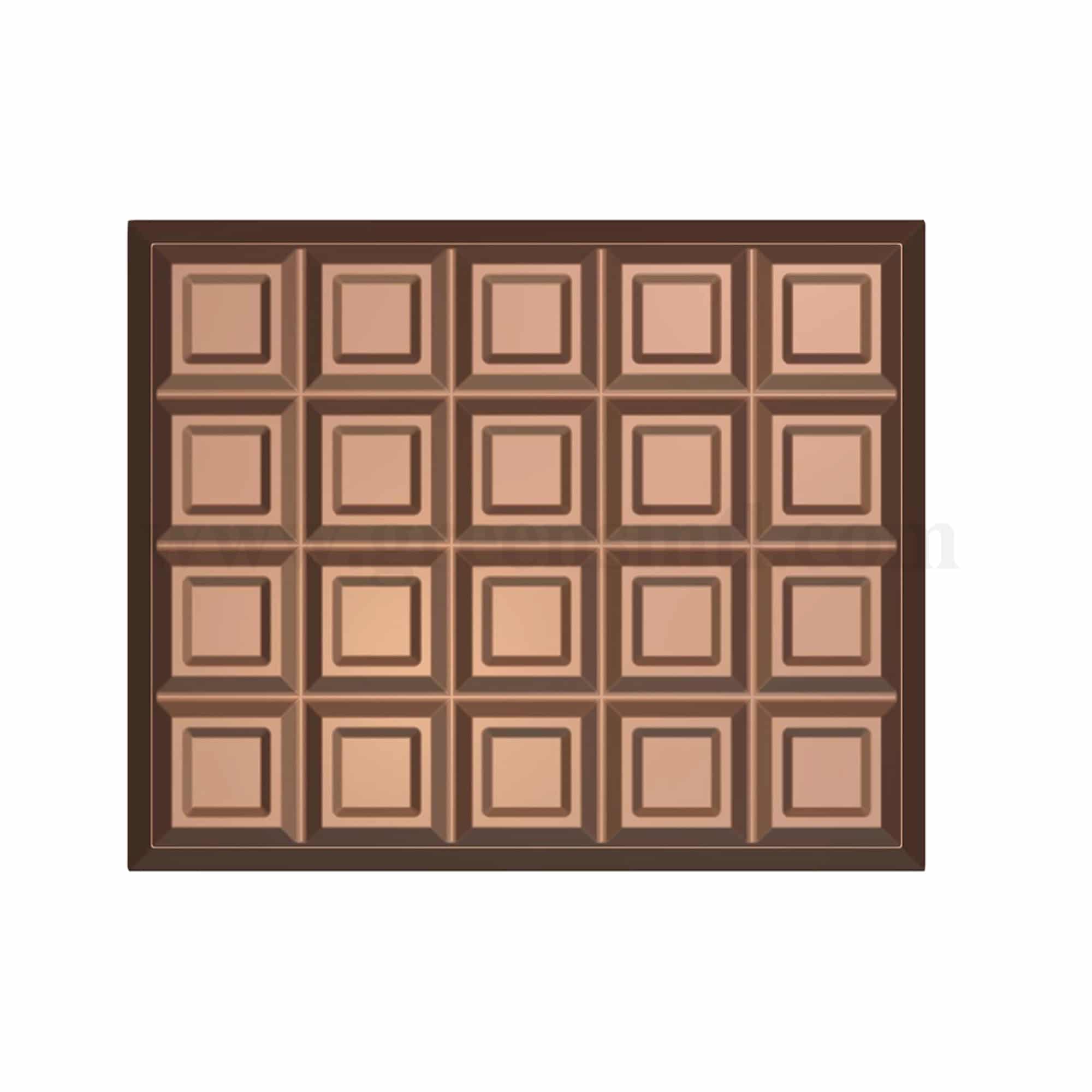 CHOCOLATE WORLD Chocolate Mould Block 2 Kg -246.5 x 201.4 x h 41.5 mm