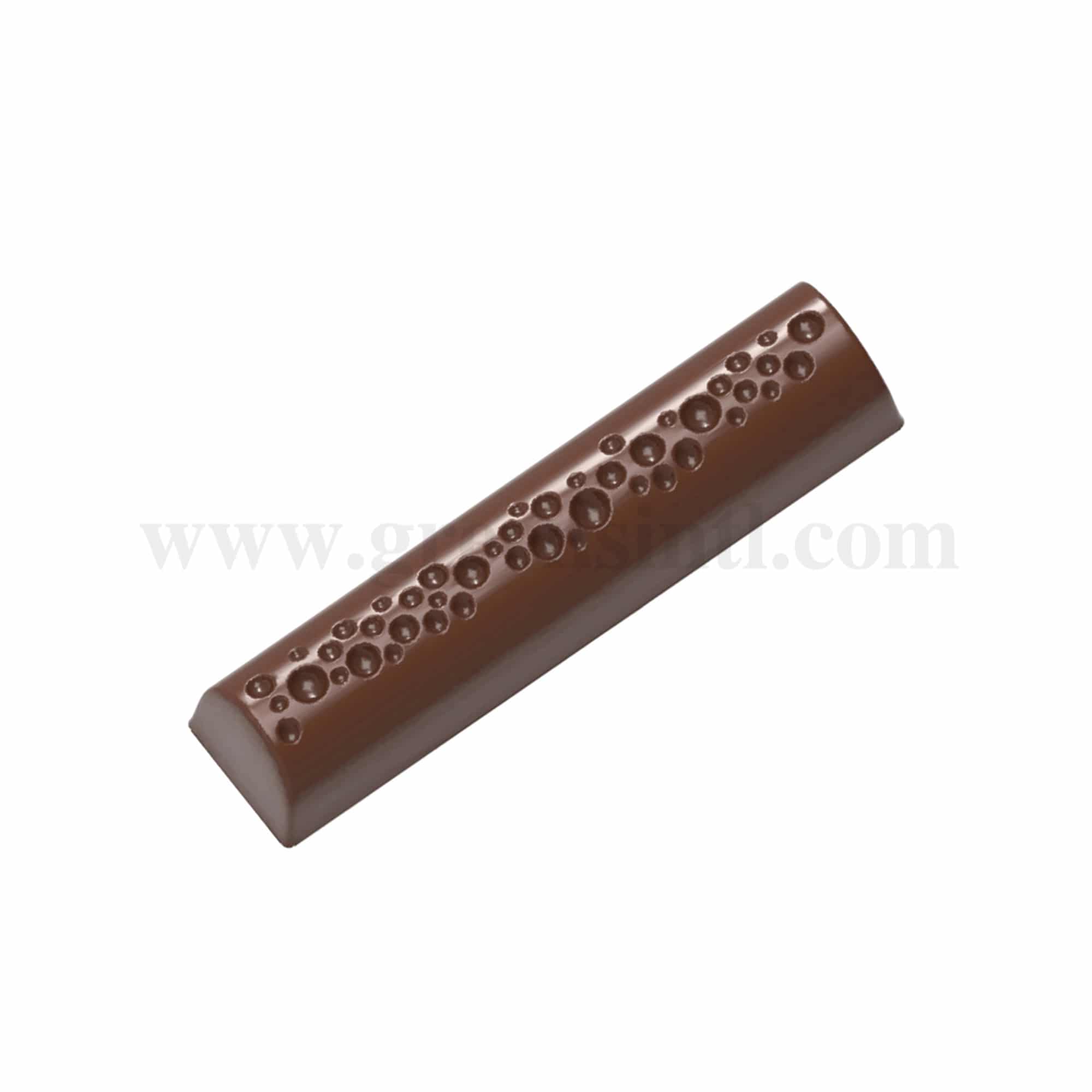 CHOCOLATE WORLD Chocolate Mould Small Bar Bubbles 80 x 18 x h 16 mm