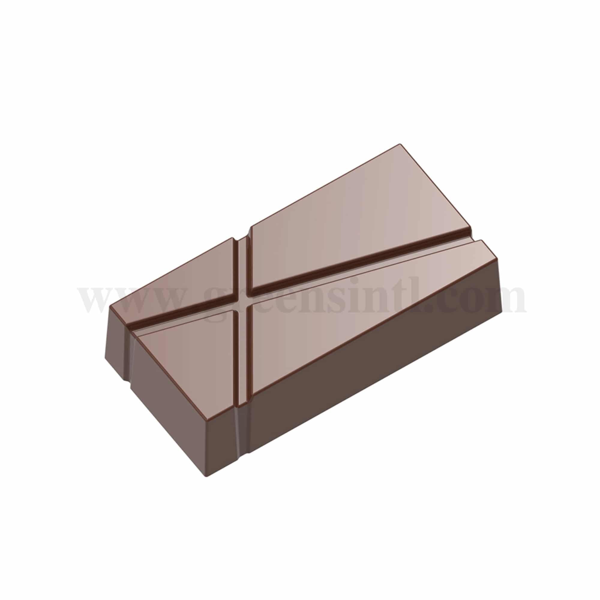 CHOCOLATE WORLD Chocolate Mould Rectangle with Stripes 40 x 20 x h 10 mm
