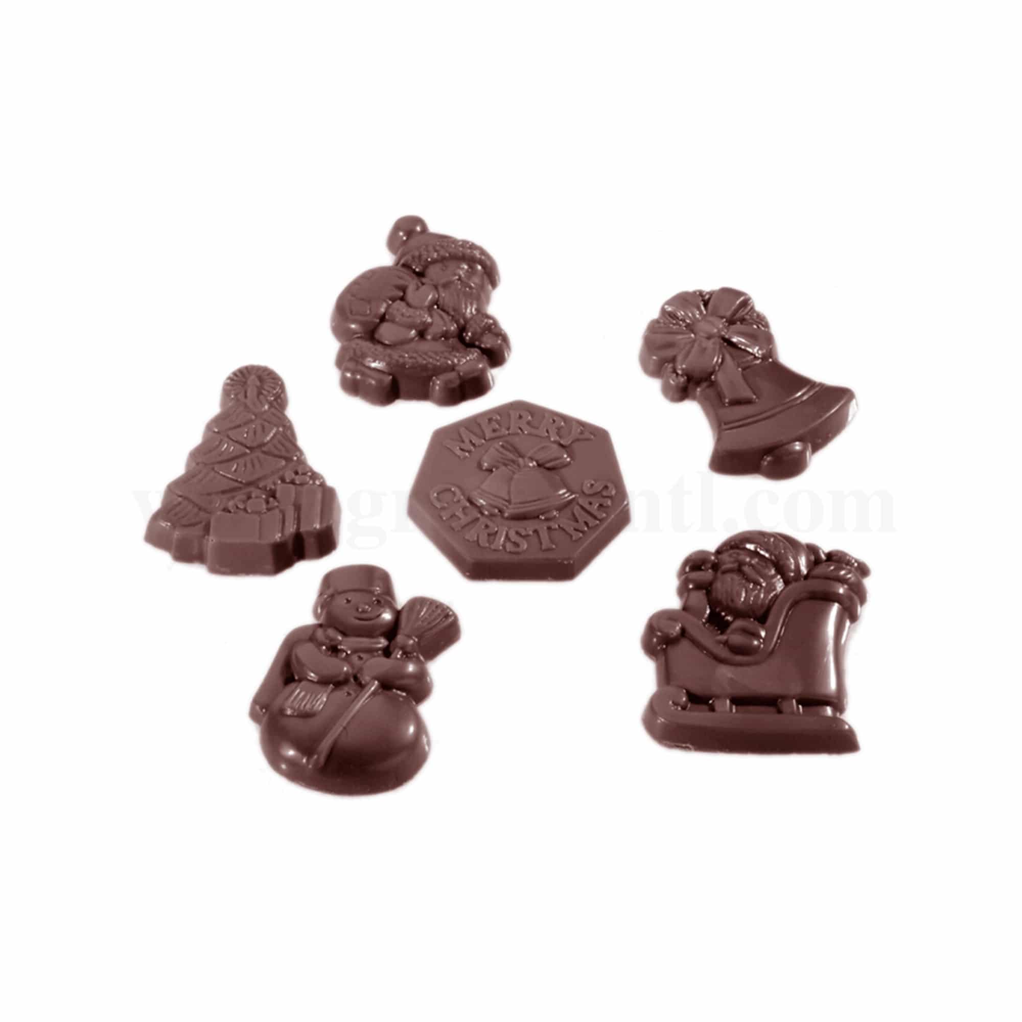 CHOCOLATE WORLD Chocolate Mould Christmas Decorations 43 x 32 x h 7 mm