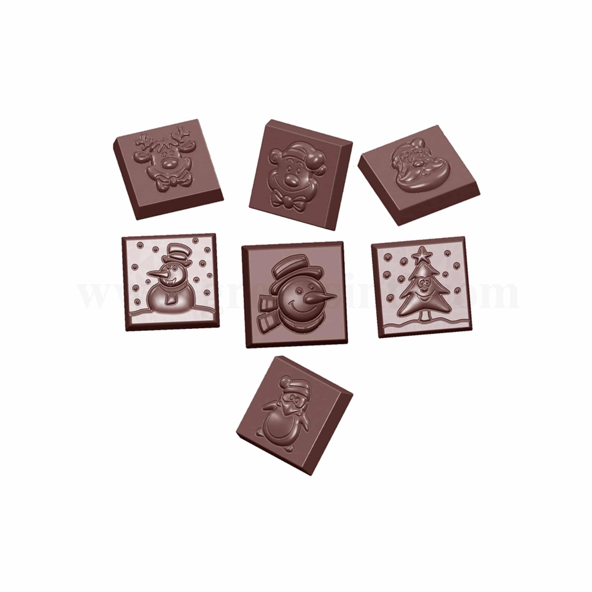 CHOCOLATE WORLD Chocolate Mould Character Christmas 31 x 31 x h 10 mm