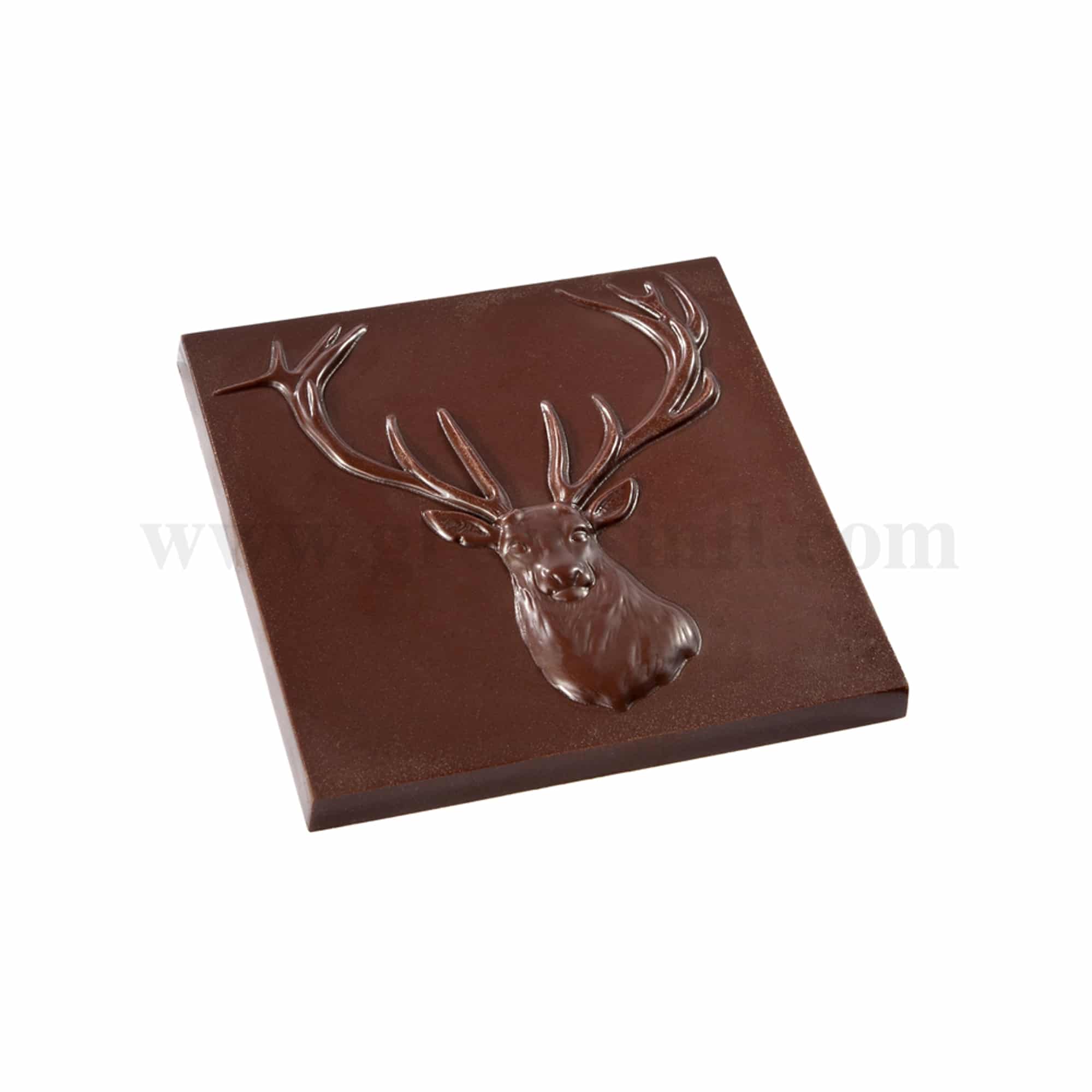 CHOCOLATE WORLD Chocolate Mould Tablet Deer 85 x 85 x h 9.5mm