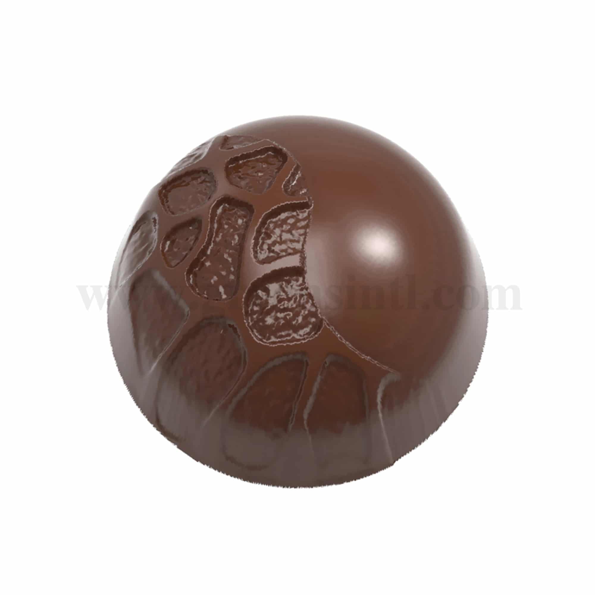 CHOCOLATE WORLD Chocolate Mould Half Sphere Giraffe-Nick Kunst 30 x 30 x h 18 mm