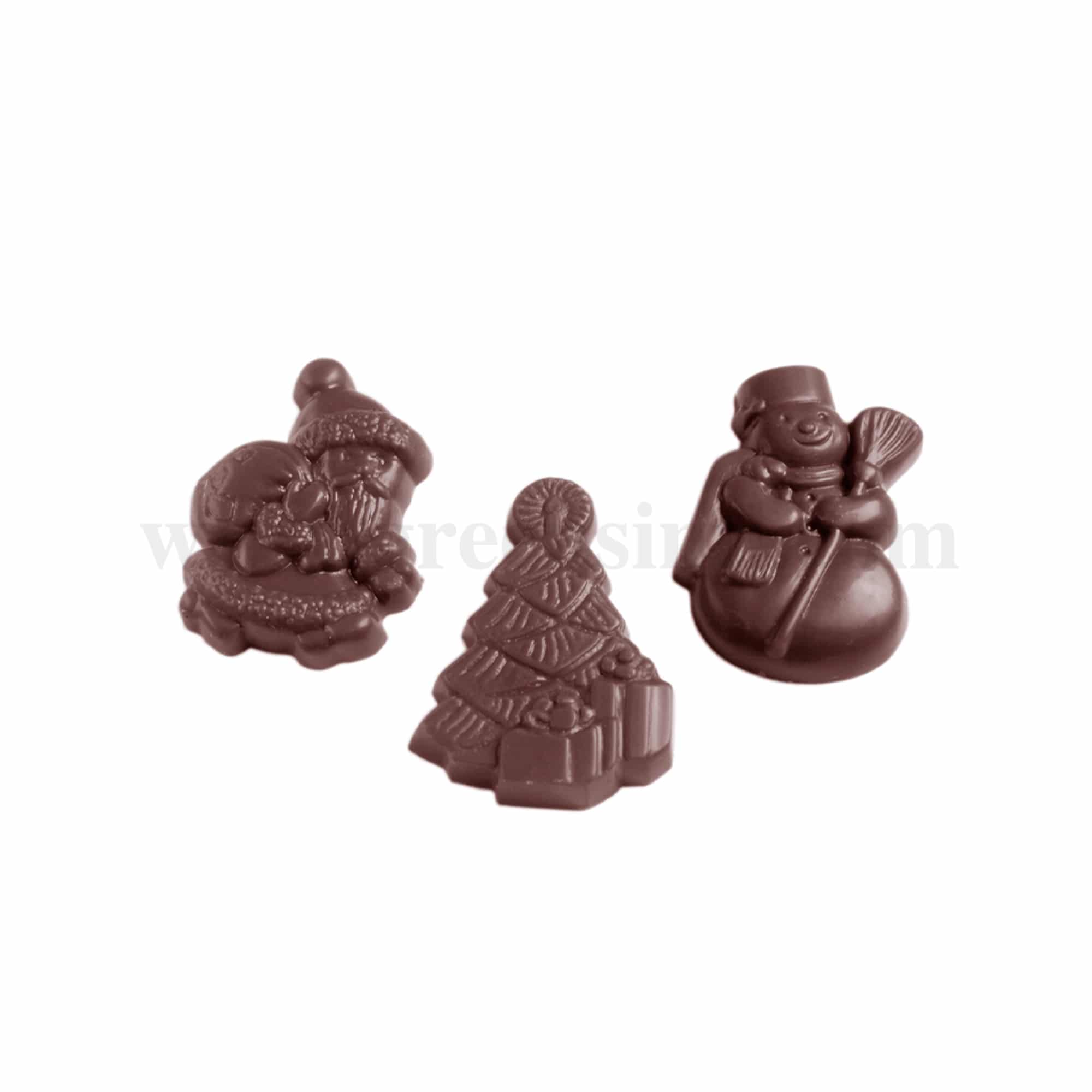 CHOCOLATE WORLD Chocolate Mould Christmas Assortment 43  x 32  x  h 7 mm