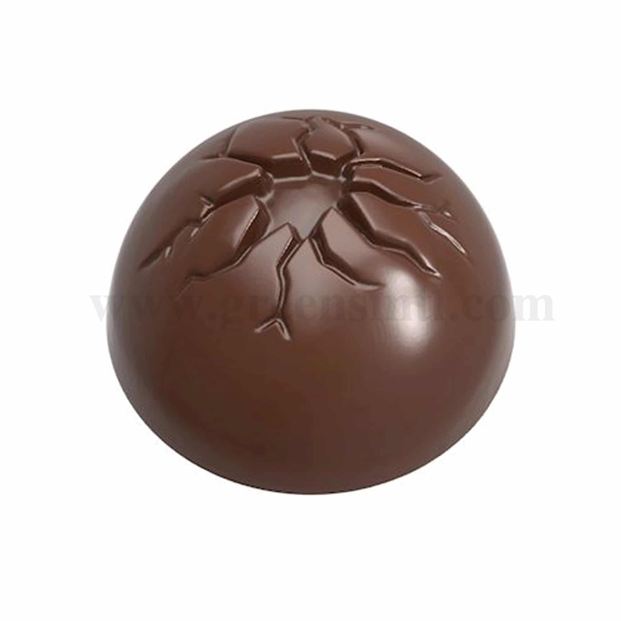 CHOCOLATE WORLD Chocolate Mould Sphere with Crack 31 x 31 x h 18 mm