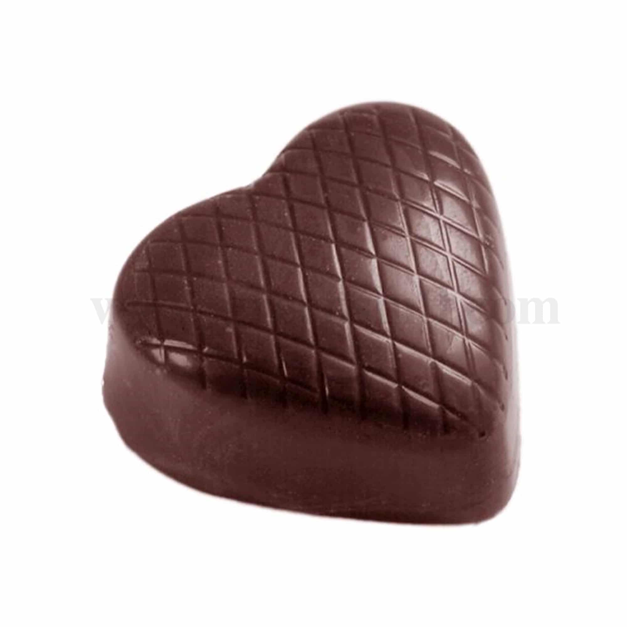 CHOCOLATE WORLD Chocolate Mould Checkered Heart 31 x 35 x h 18 mm