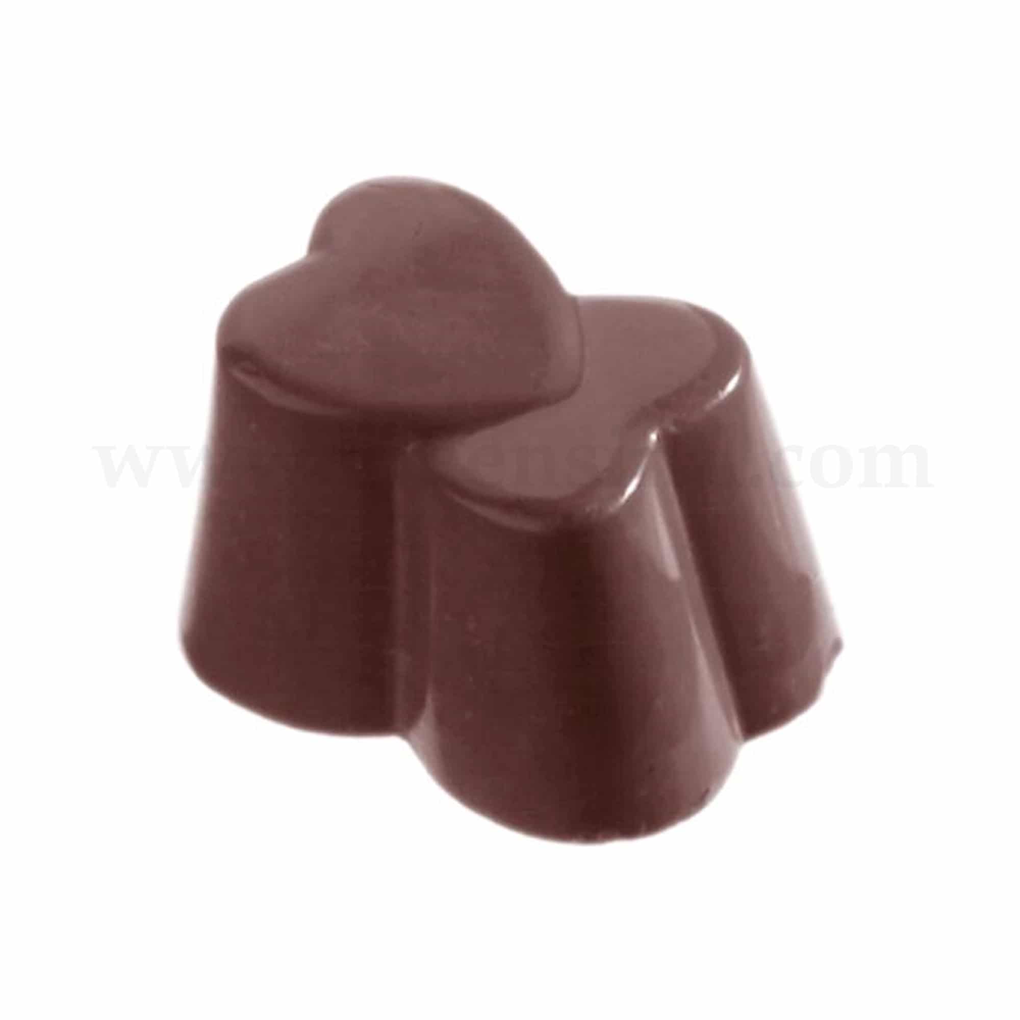 CHOCOLATE WORLD Chocolate Mould Double Heart 30 x 22 x h 20 mm