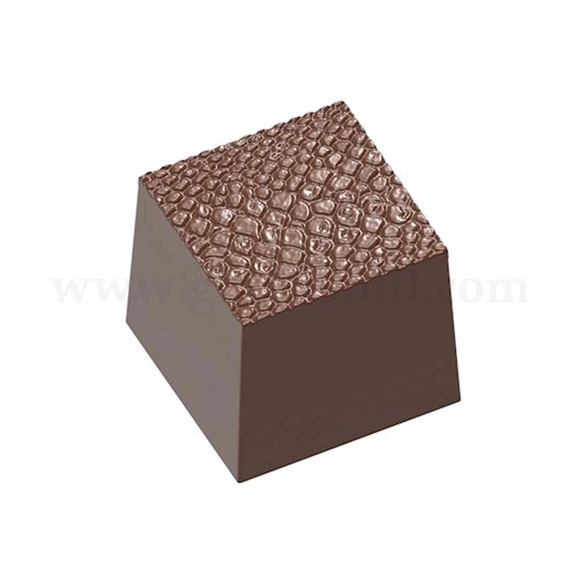 CHOCOLATE WORLD Chocolate Mould Structura 1 Leather 22.5 x 22.5 x h 20 mm
