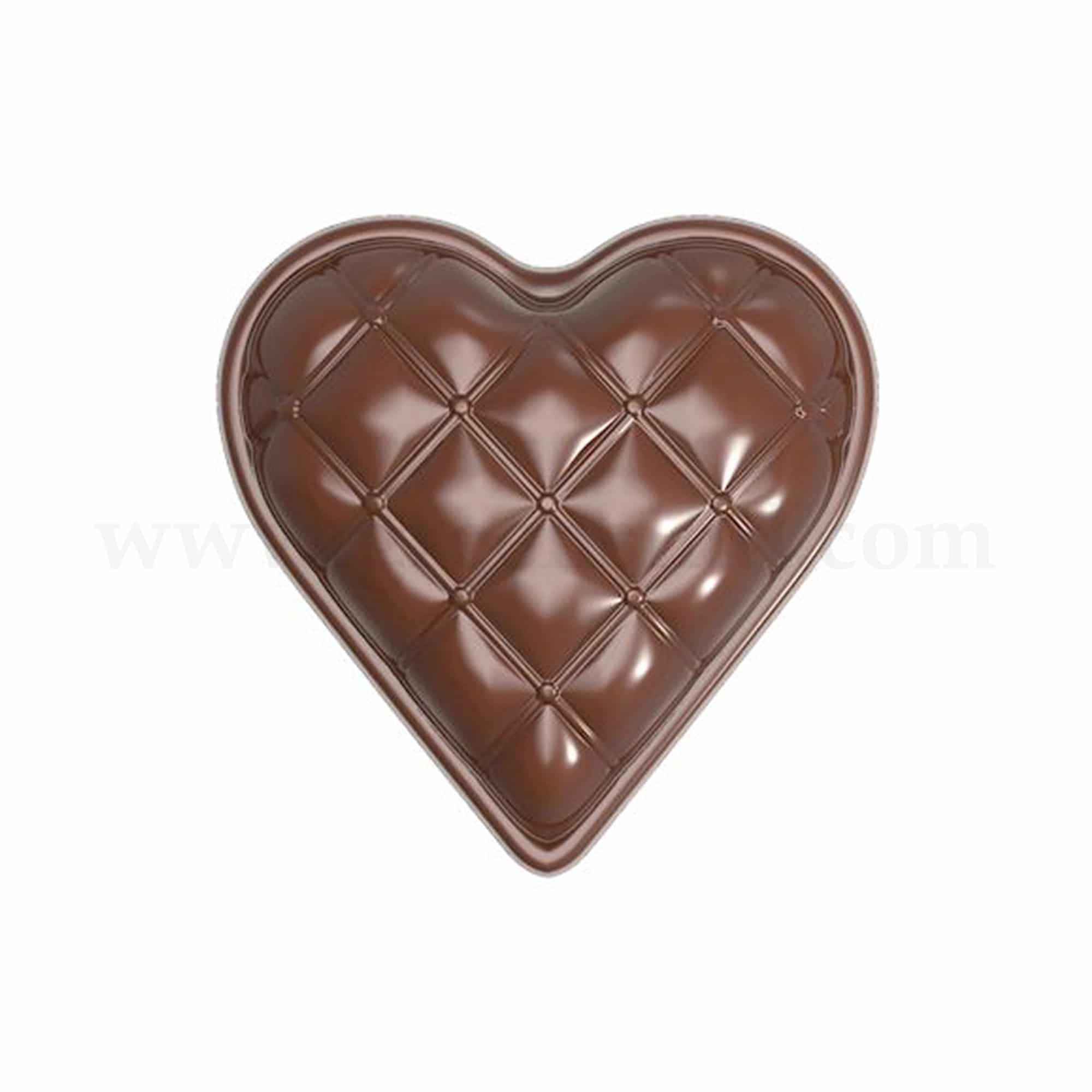 CHOCOLATE WORLD Chocolate Mould Heart Chesterfield 33 x 33 x h 10 mm