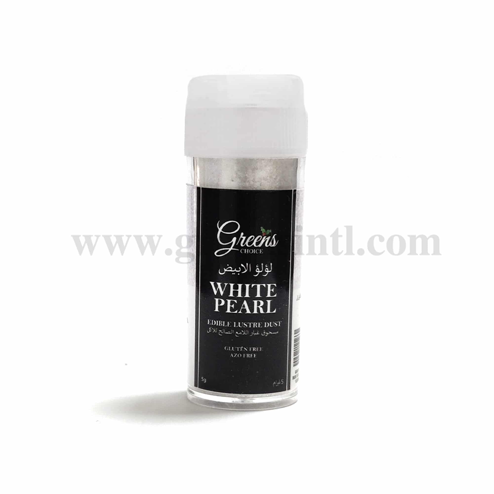 GREENS CHOICE Edible Lustre Dust White Pearl 5 g
