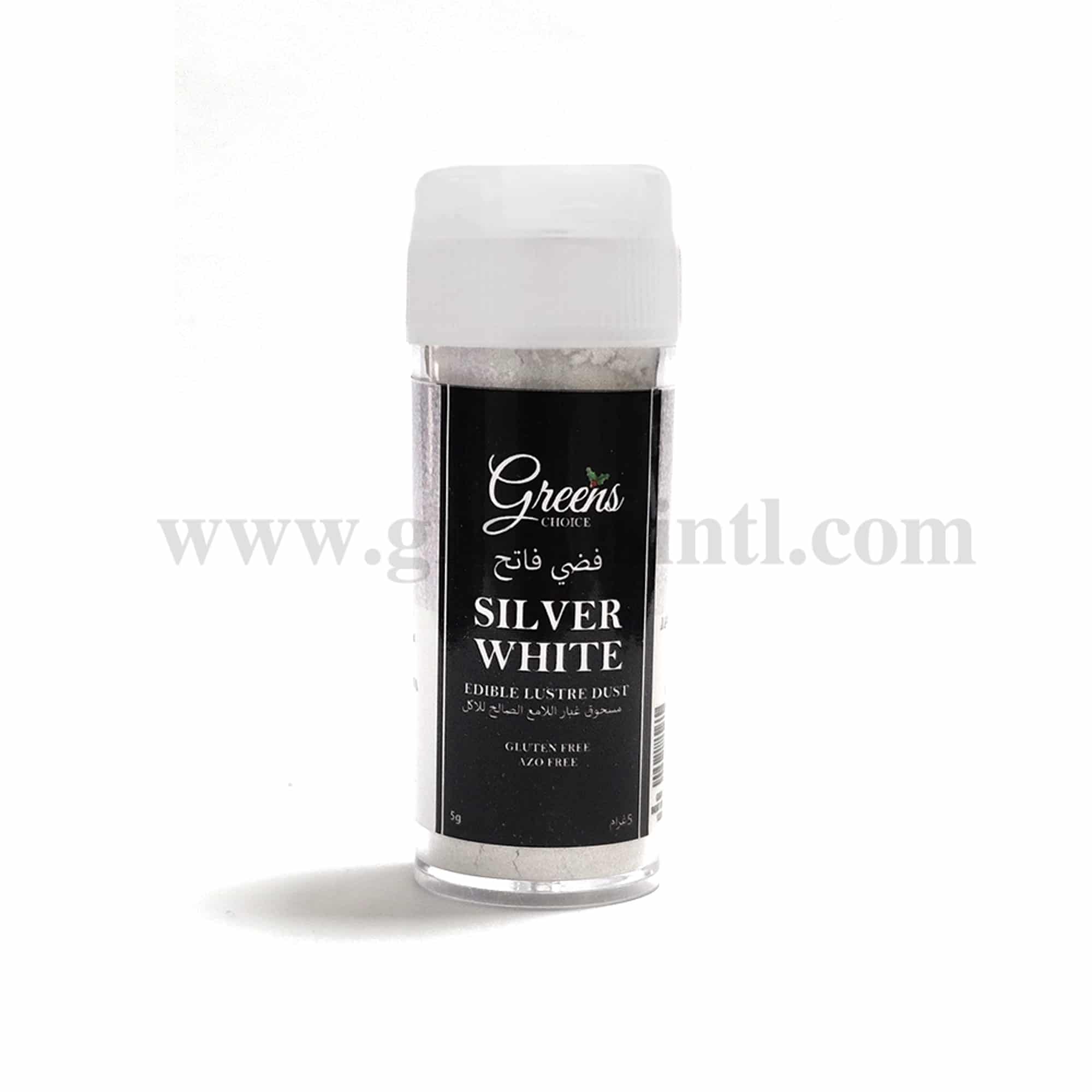GREENS CHOICE Edible Lustre Dust Silver White 5 g