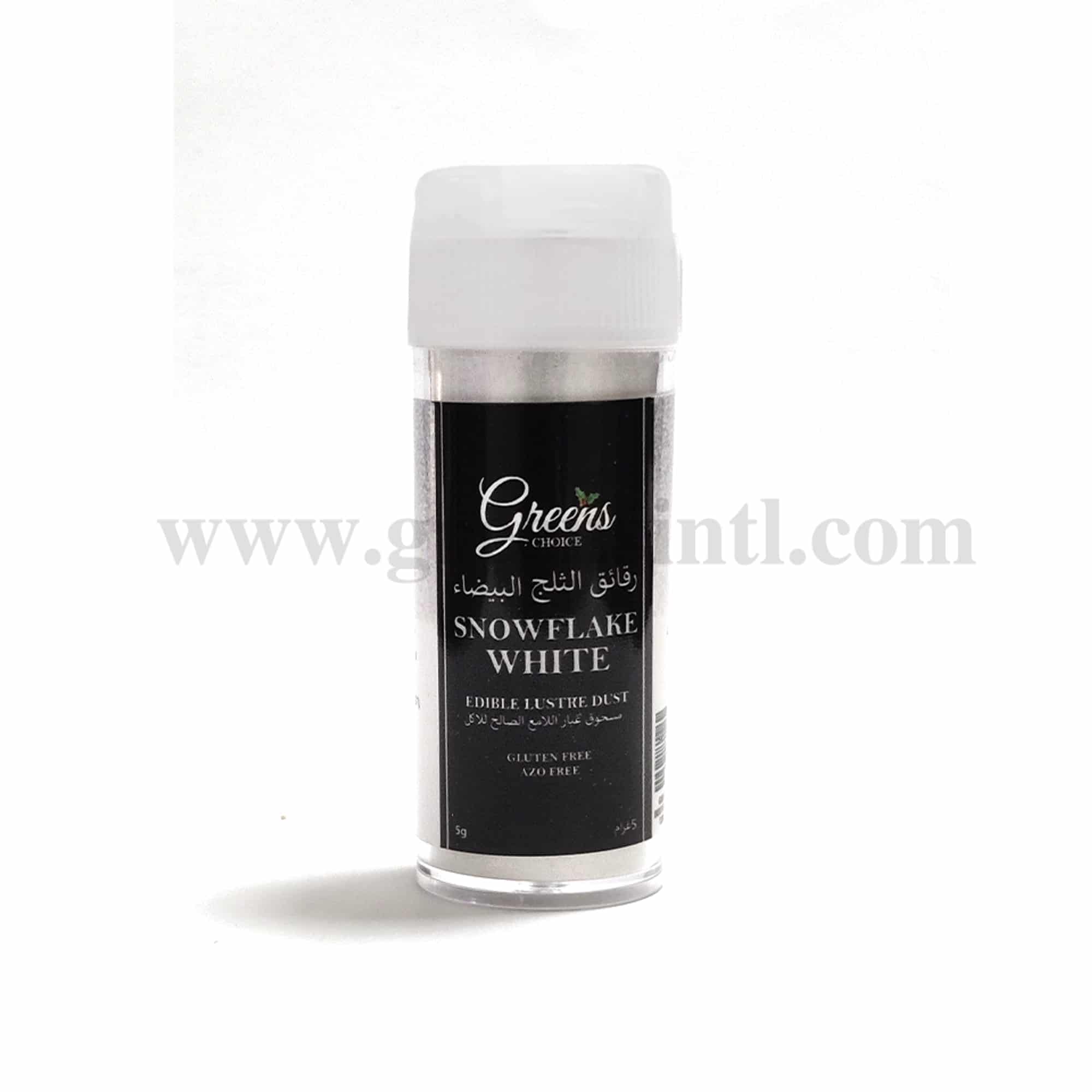 GREENS CHOICE Edible Lustre Dust Snowflake White 5 g