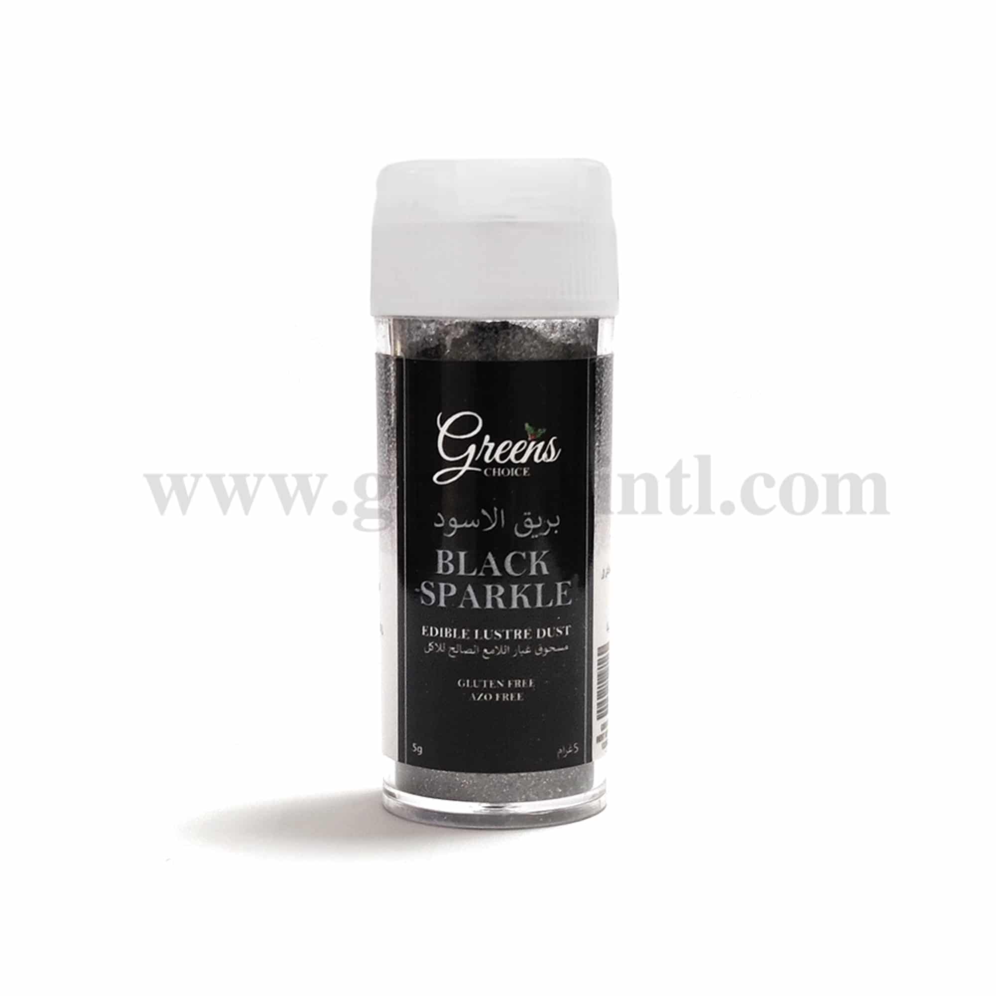 GREENS CHOICE Edible Lustre Dust Black Sparkle 5 g