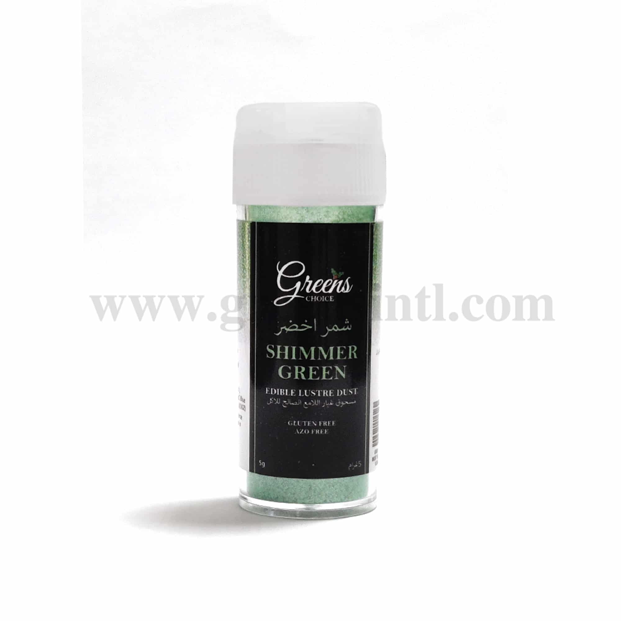 GREENS CHOICE Edible Lustre Dust Shimmer Green 5 g