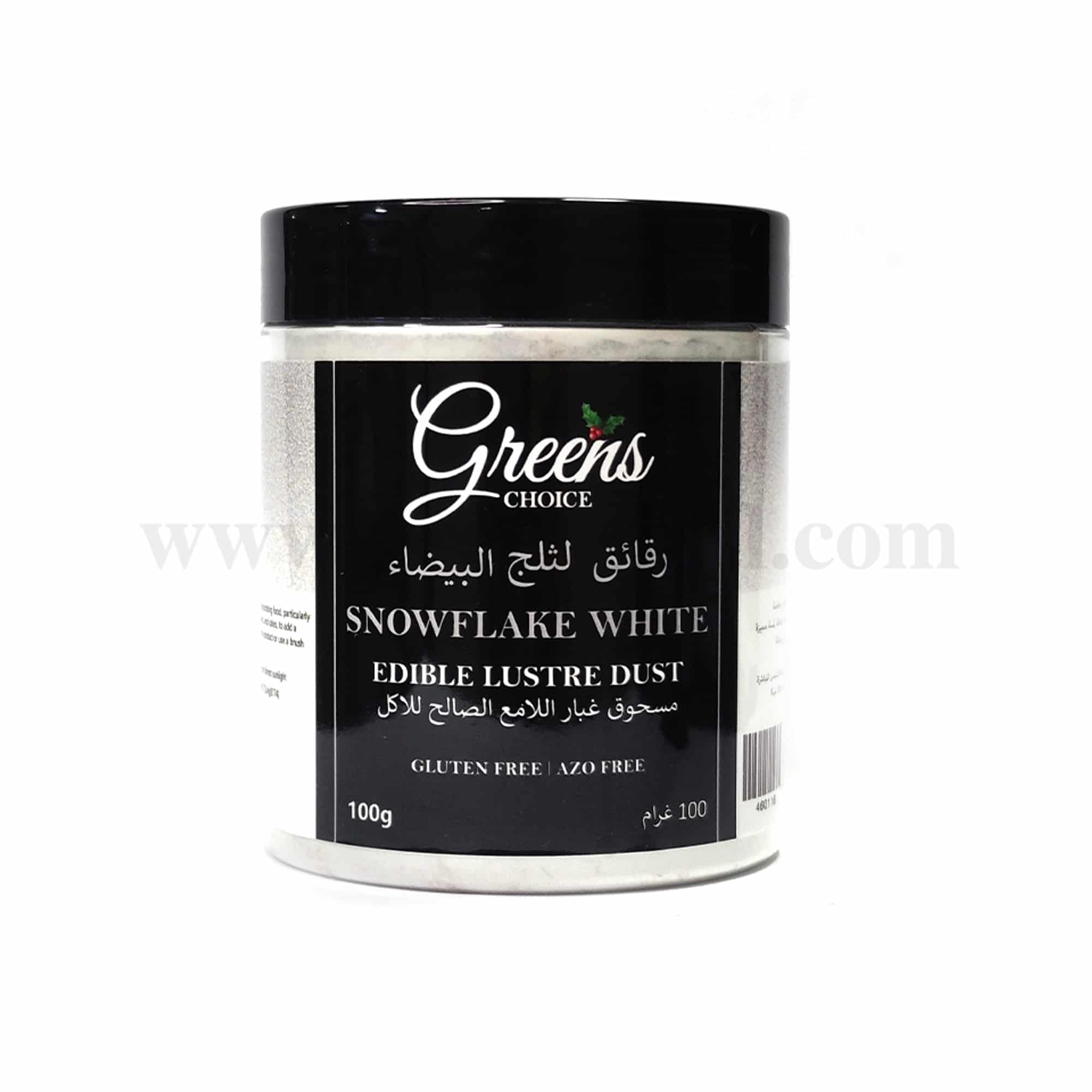 GREENS CHOICE Edible Lustre Dust Snowflake White 100 g