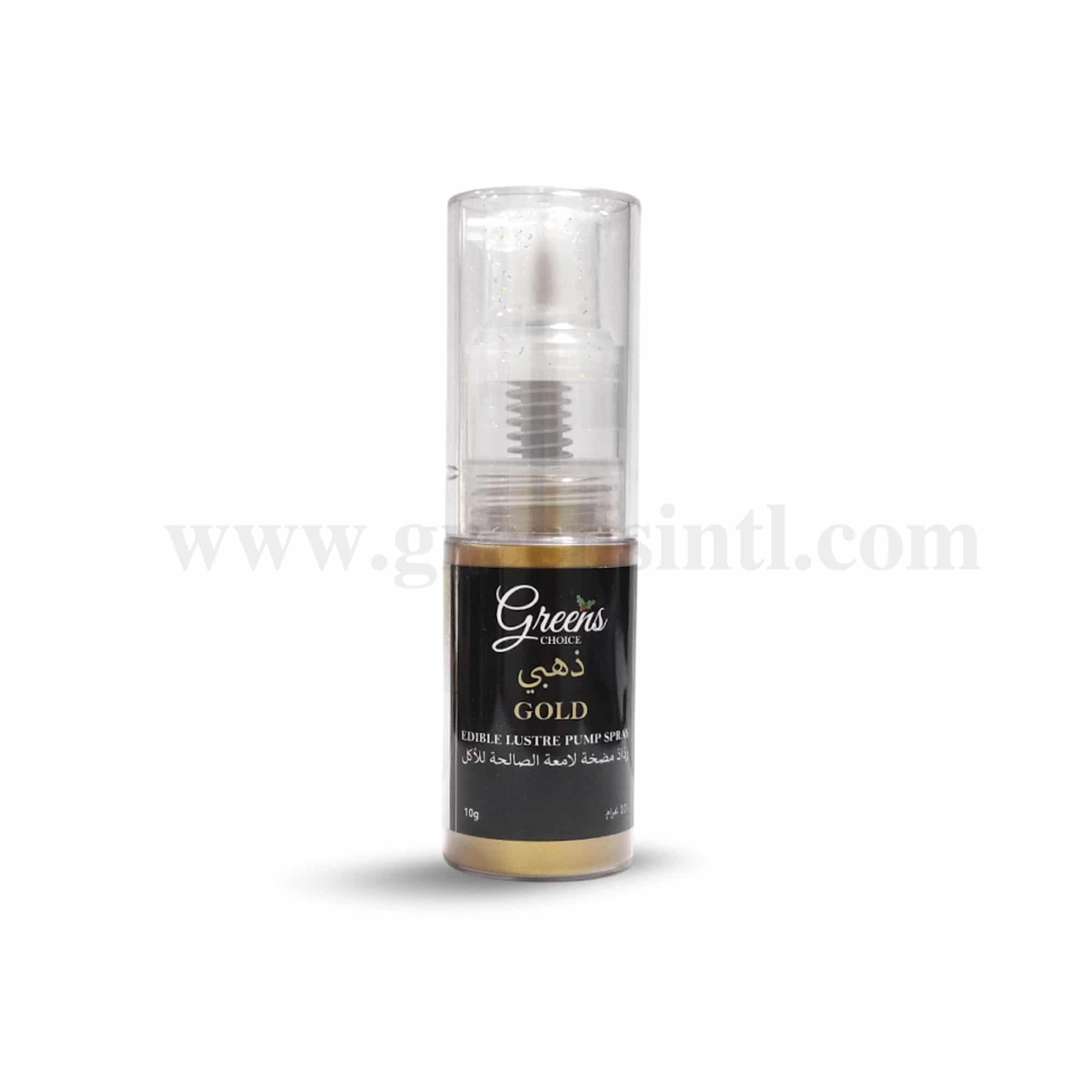 GREENS CHOICE Edible Lustre Dust Pump Spray Gold 10 g