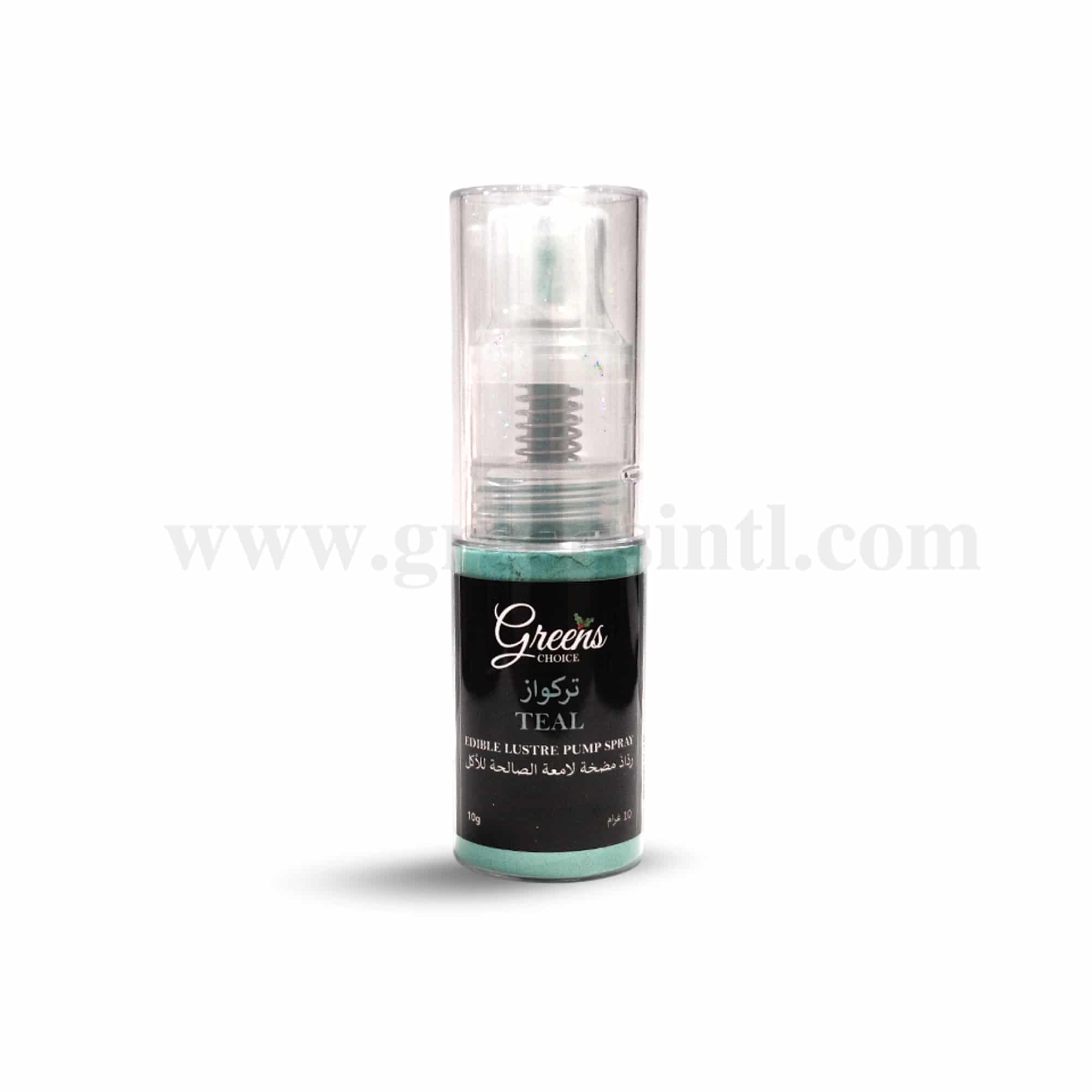 GREENS CHOICE Edible Lustre Dust Pump Spray Teal 10 g