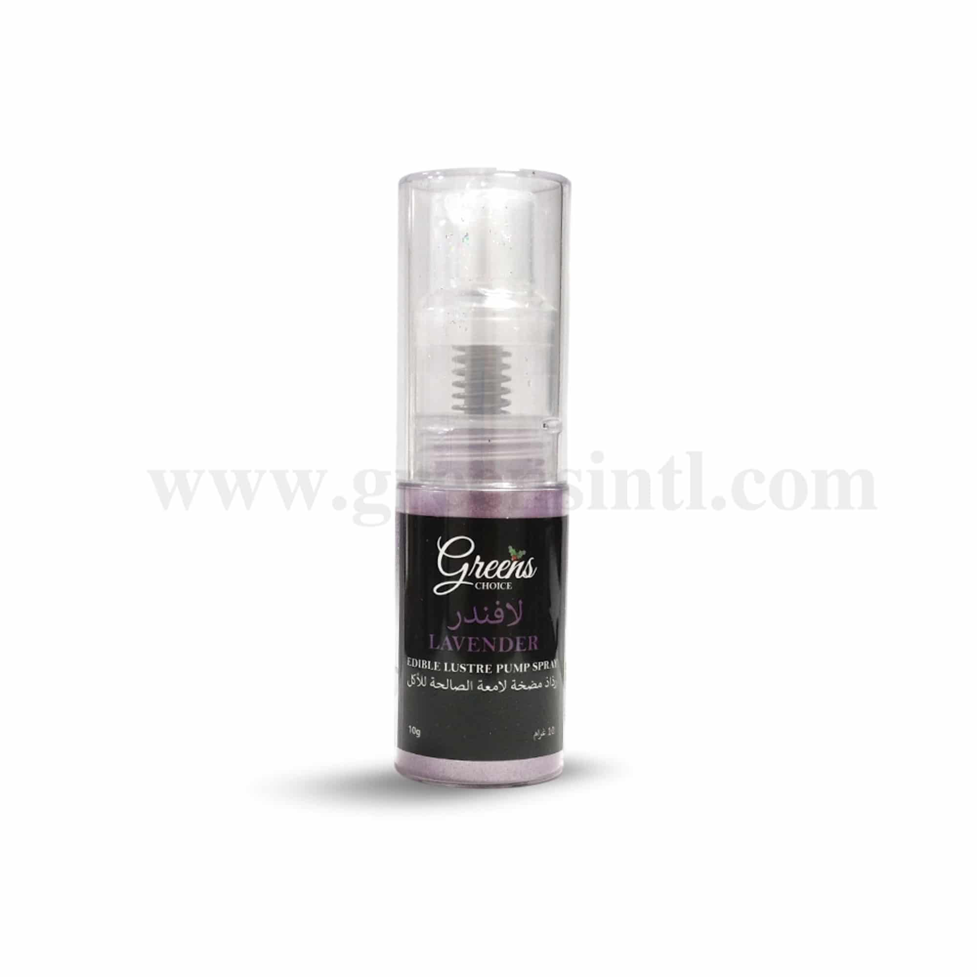 GREENS CHOICE Edible Lustre Dust Pump Spray Lavender 10 g