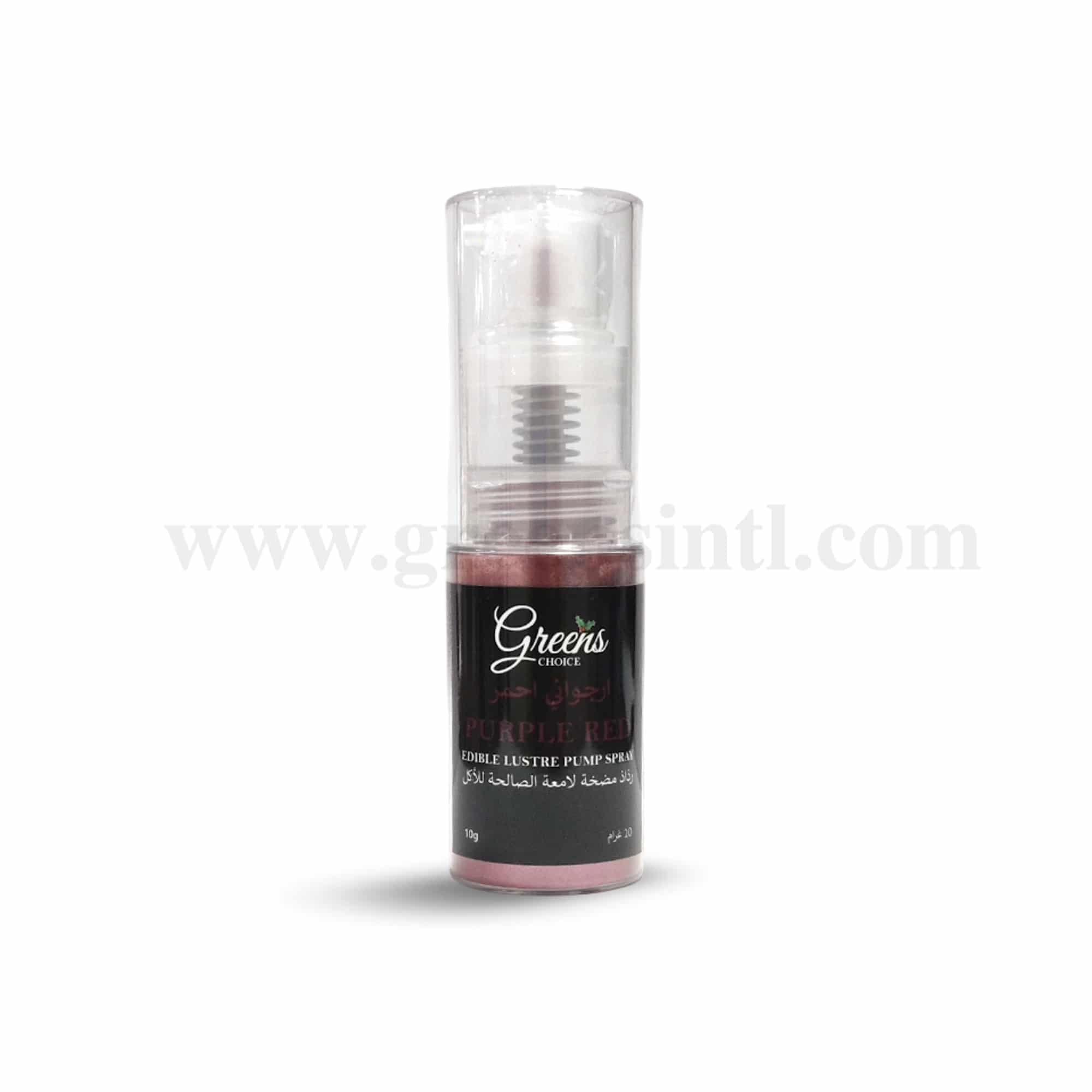 GREENS CHOICE Edible Lustre Dust Pump Spray Purple Red 10 g
