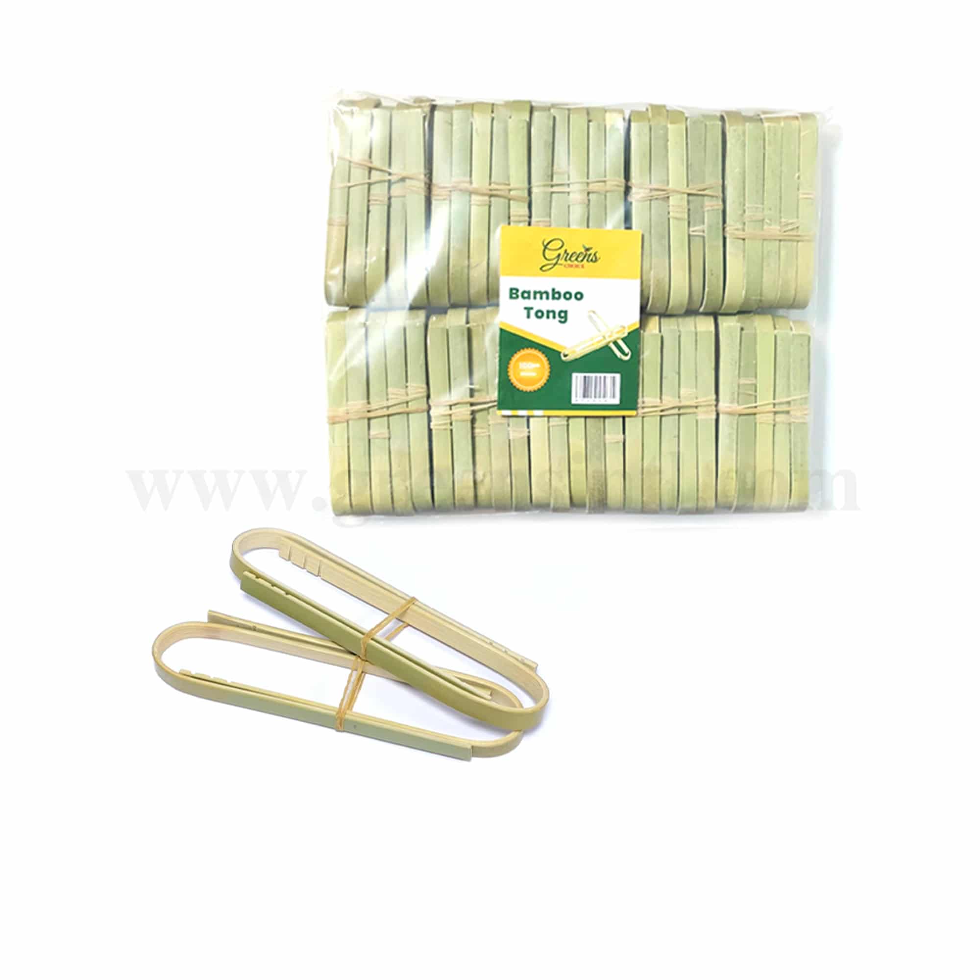 GREENS CHOICE Bamboo Tong 80 mm-100 Pcs
