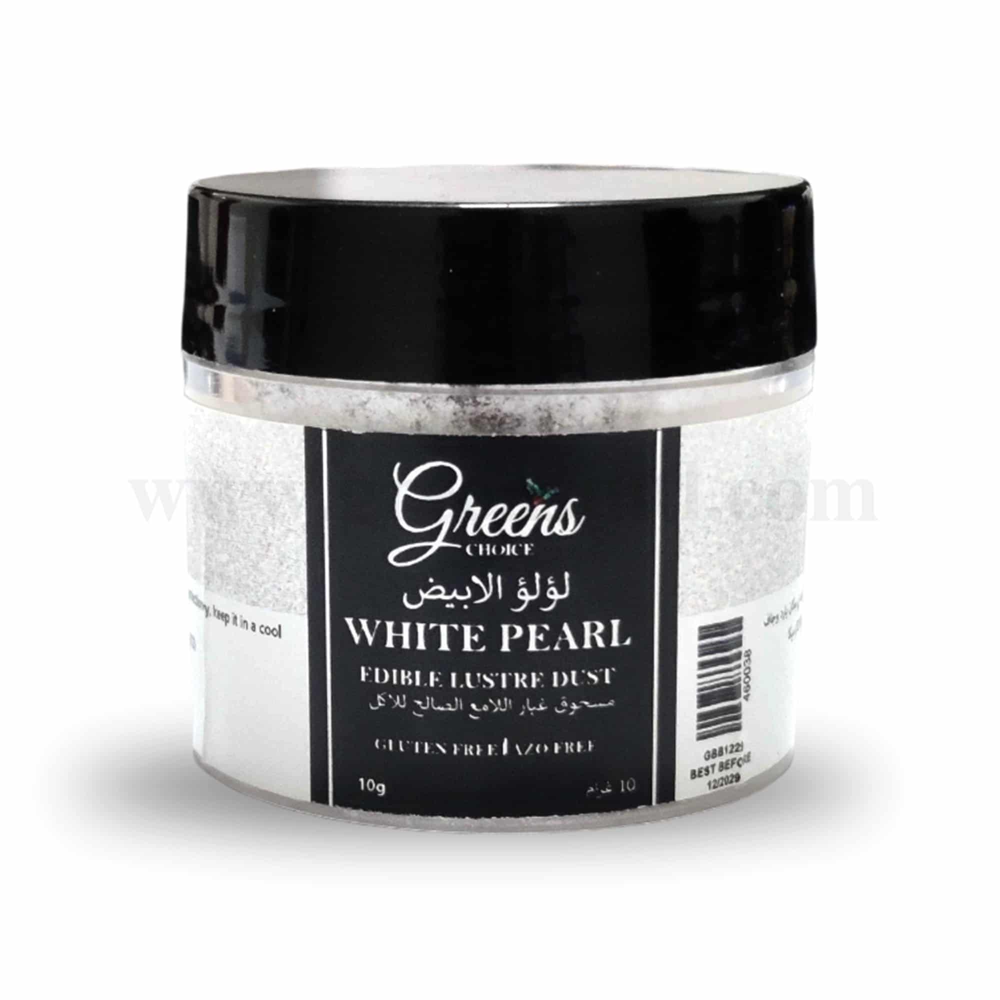 GREENS CHOICE Edible Lustre Dust White Pearl 10 g