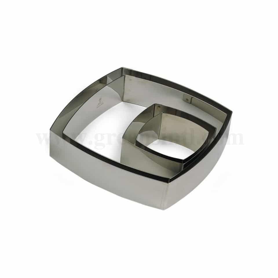 GOBEL Cake Ring Convex Square 180 x h45mm
