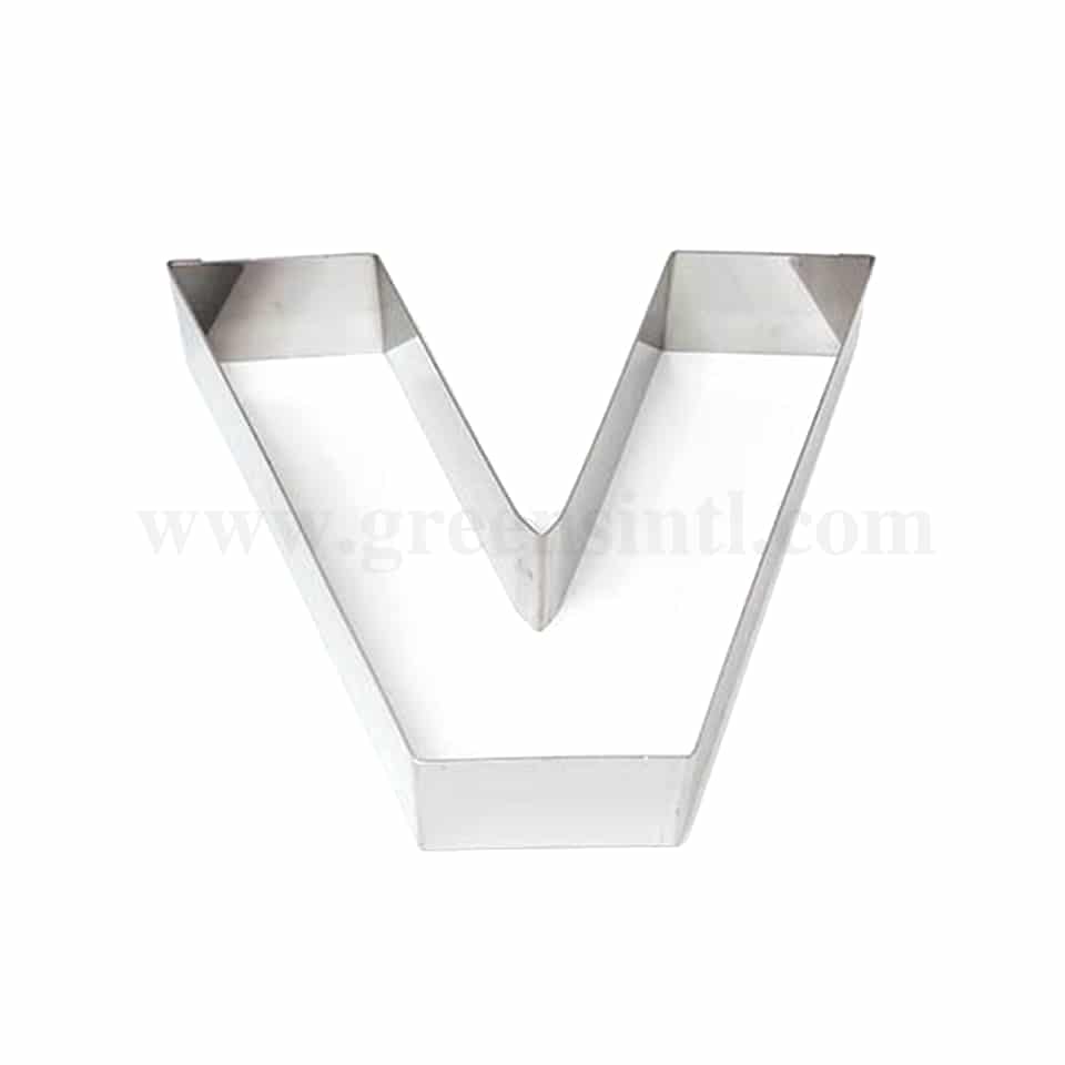GOBEL Cake Ring Letter 'V' Shape 200 x 210 x h45mm