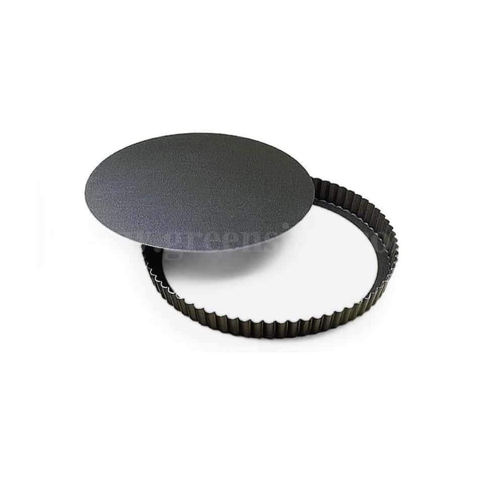 GOBEL Non-stick Round fluted pie dish Removable bottom D220/200 x h25 mm
