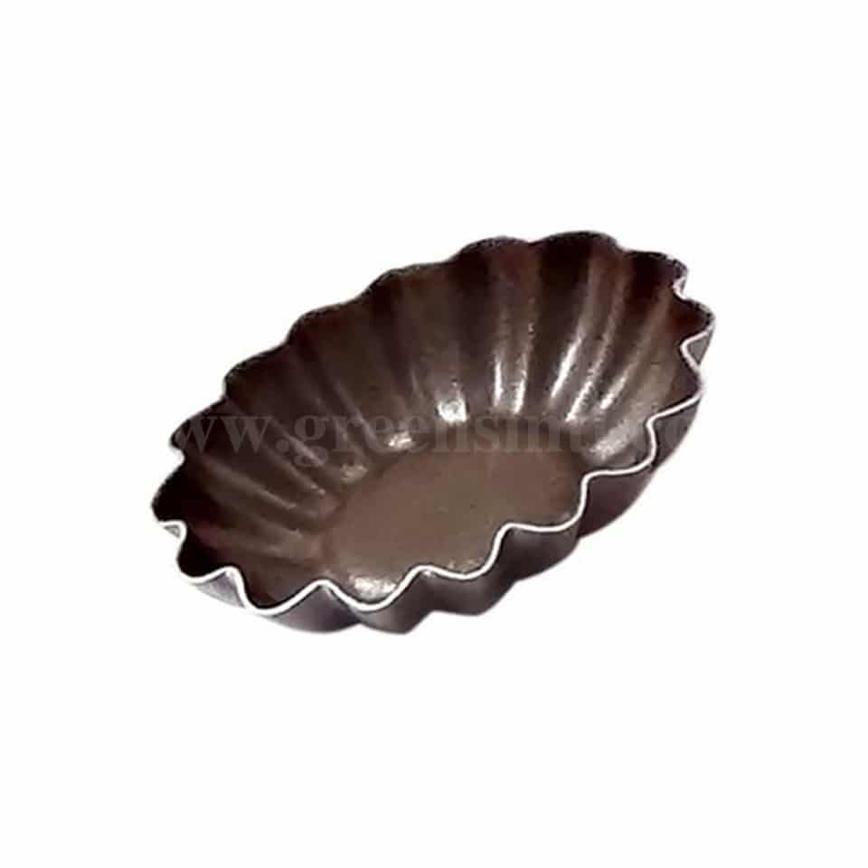 GOBEL Non-stick Petits fours fluted oval 50 x 35 x h10mm