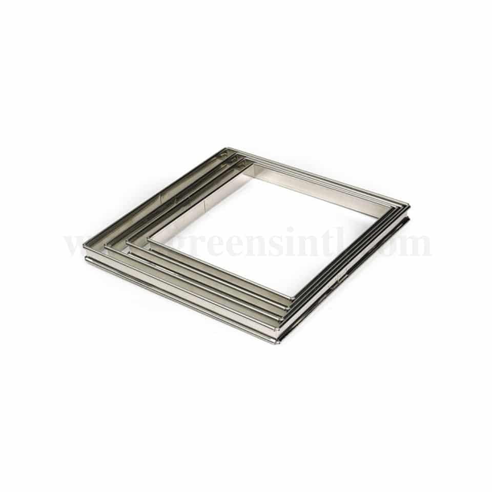 GOBEL Square Tart Ring Rolled edges 200 x 200 x h20 mm