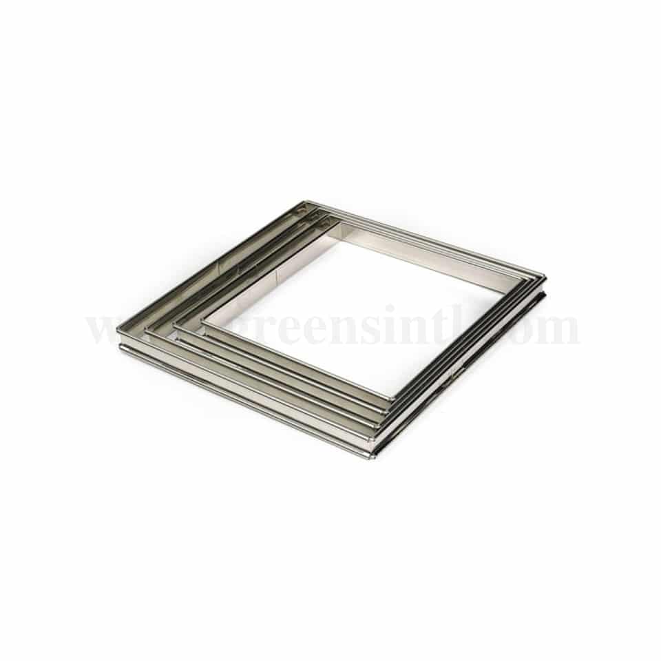 GOBEL GOBEL Square Tart Ring Rolled Edges 240 x 240 x h20 mm
