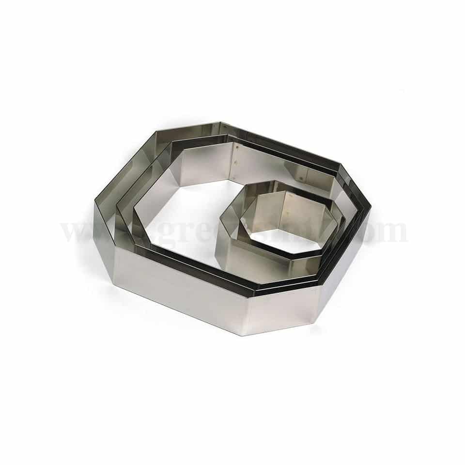 GOBEL Cake Ring Square Faceted 200 x h45mm