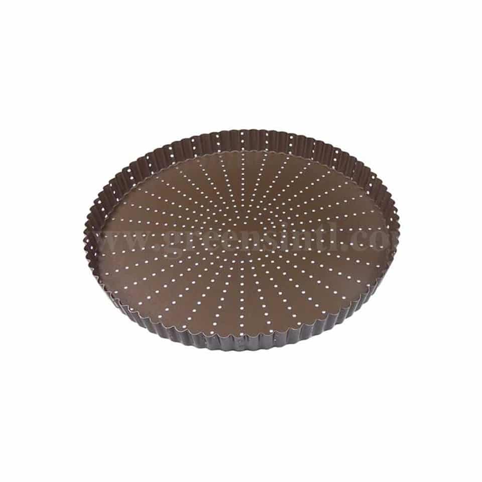 GOBEL Non-stick Perforated Round fluted pie dish D300 x h25 mm