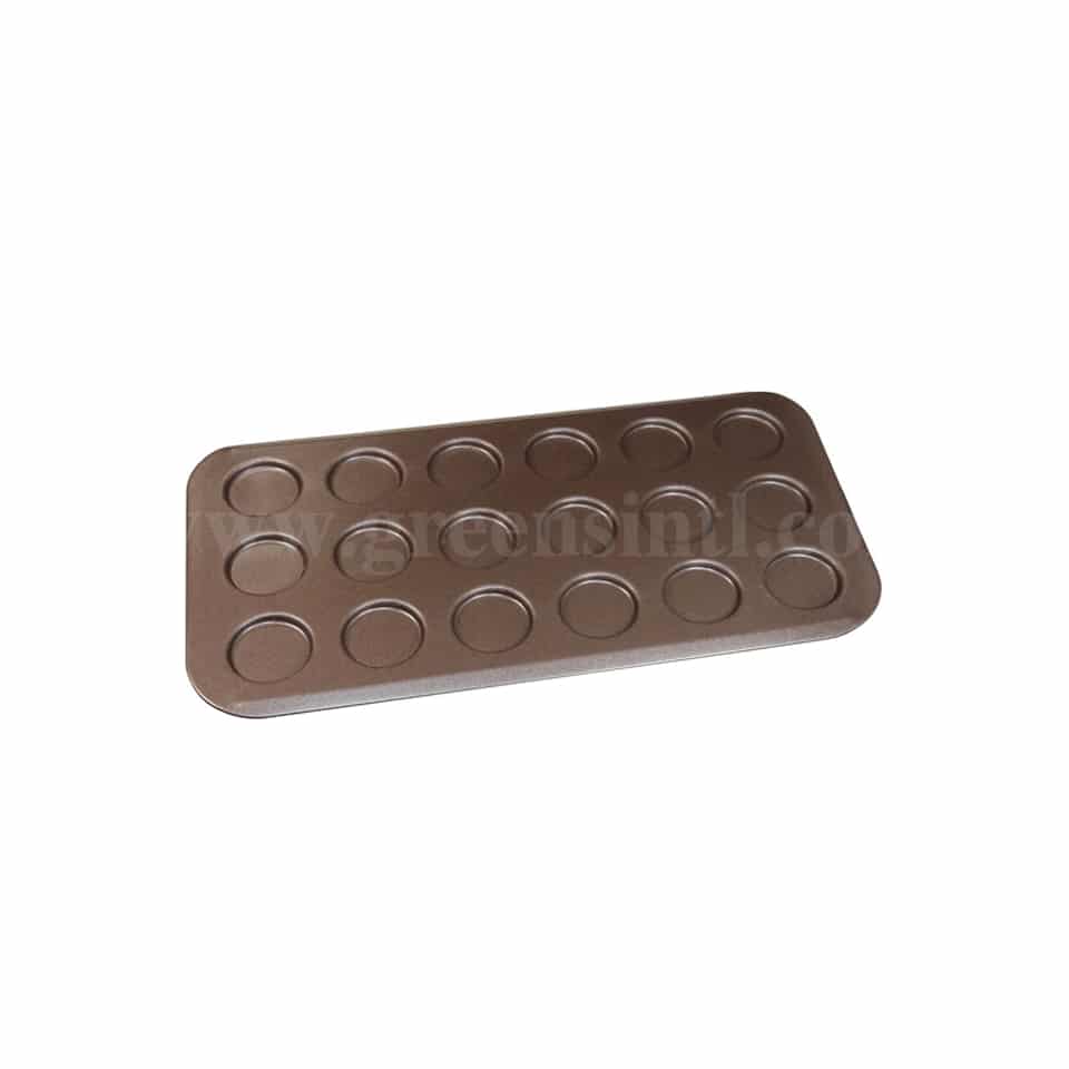 GOBEL Non-stick Mini-burger bread tray 345 x 180 mm - indent D40 mm