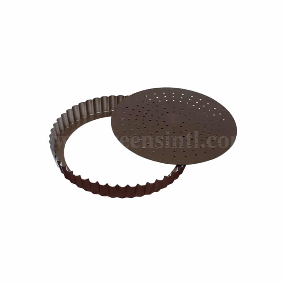 GOBEL Non-stick Perforated Round fluted pie dish Removable bottom D200 x h28 mm