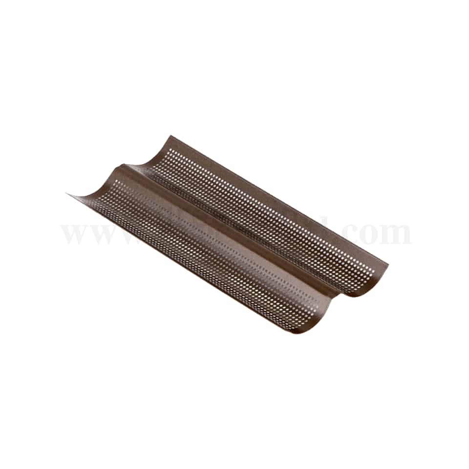 GOBEL Non-stick Perforated baking tray for 2 baguettes 380 x 160 mm