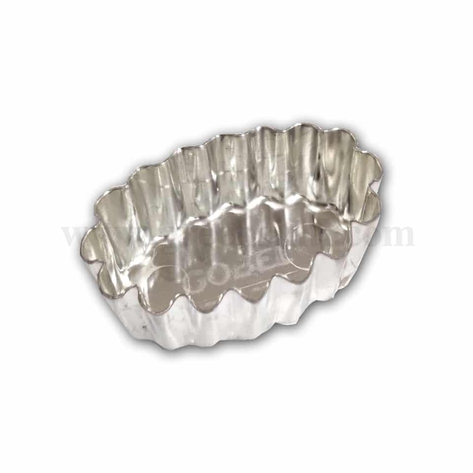 LOUIS TELLIER Petit Four Fluted Oval Mold D 45mm