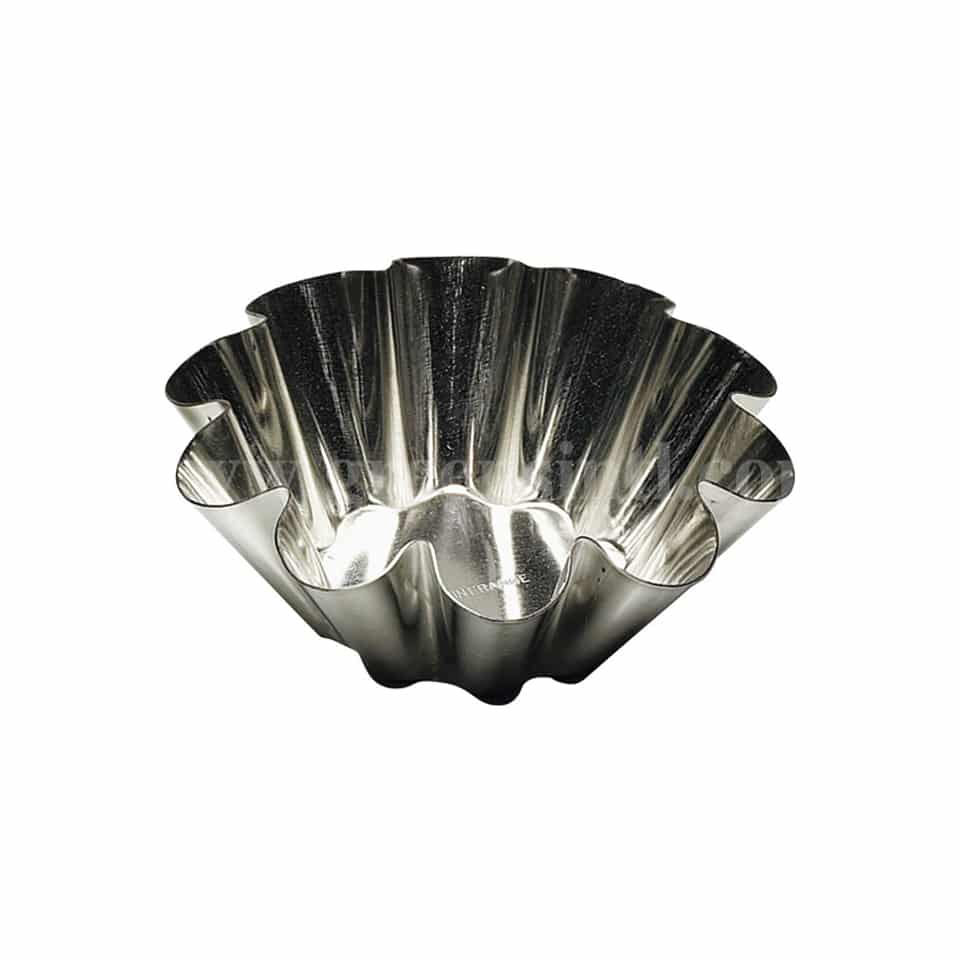 LOUIS TELLIER Small Brioche / Fluted Flan Mould D70x h37mm