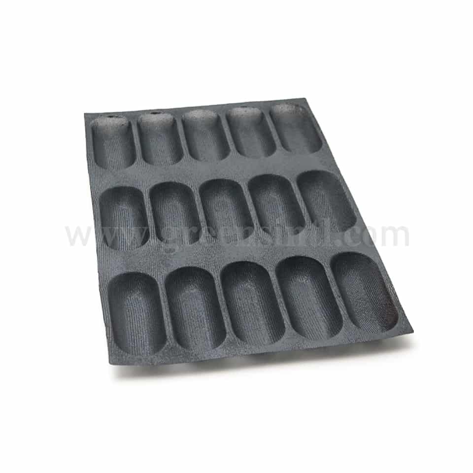 MAE Baguettes Mould 15 indent 155x64x30 mm-10883