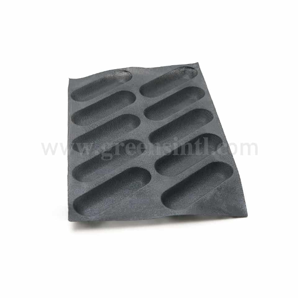 MAE Baguettes mould 10 Indents 200x64x30 mm-10793