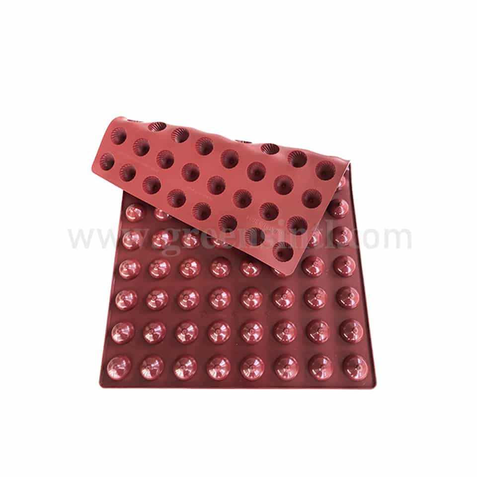 MAE Striped Mini Half-Sphere Mould 96 Indents 8 ml-013624
