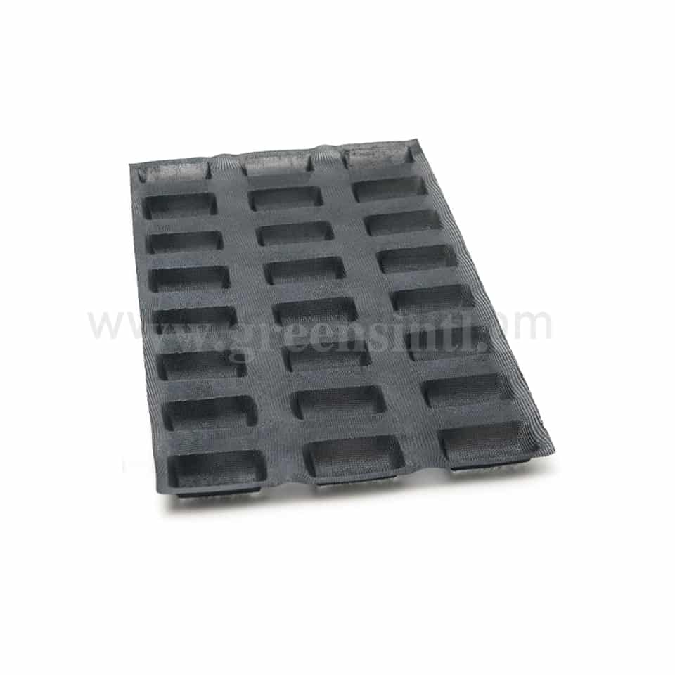 MAE Rectangle Bread mould 24 Indents 90x40x30 mm-10880