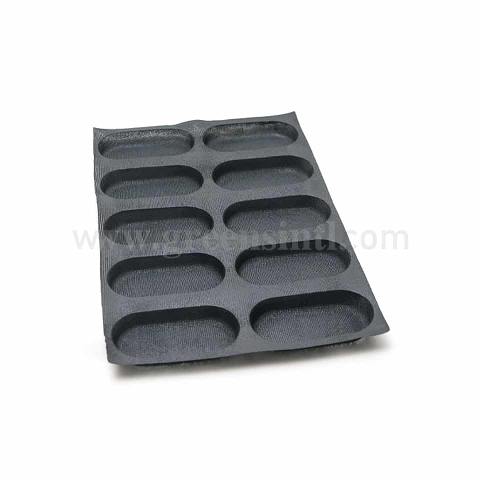 MAE Ciabatta Mould 10 Indents 175x85x30 mm-010970