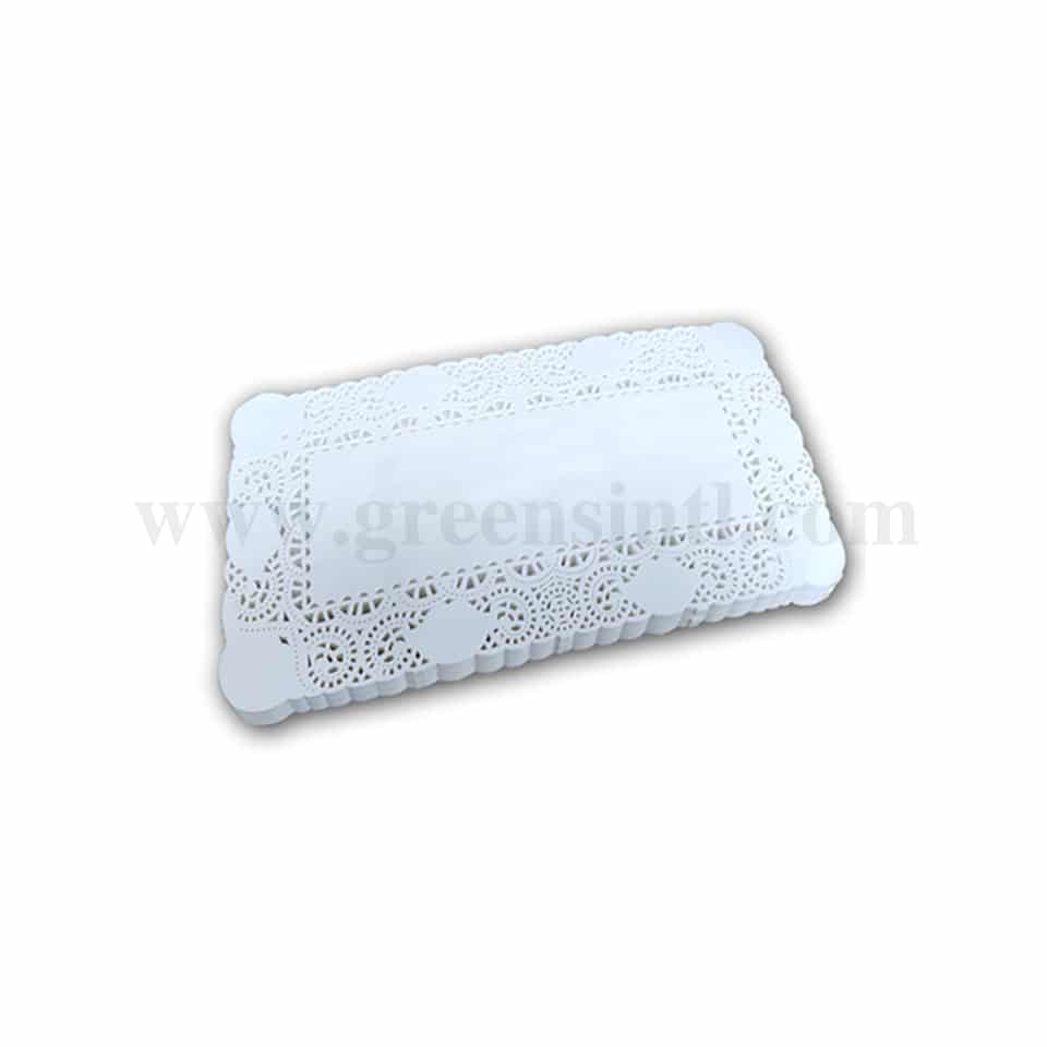 GRADE Rectangular Doilies Paper Natural White 200x300 mm-250 Pcs