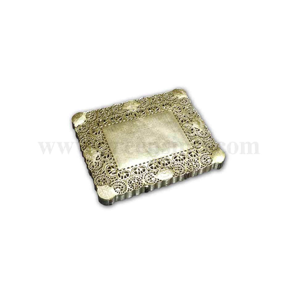 GRADE Rectangular Doilies Paper Gold 190x230 mm-250 Pcs