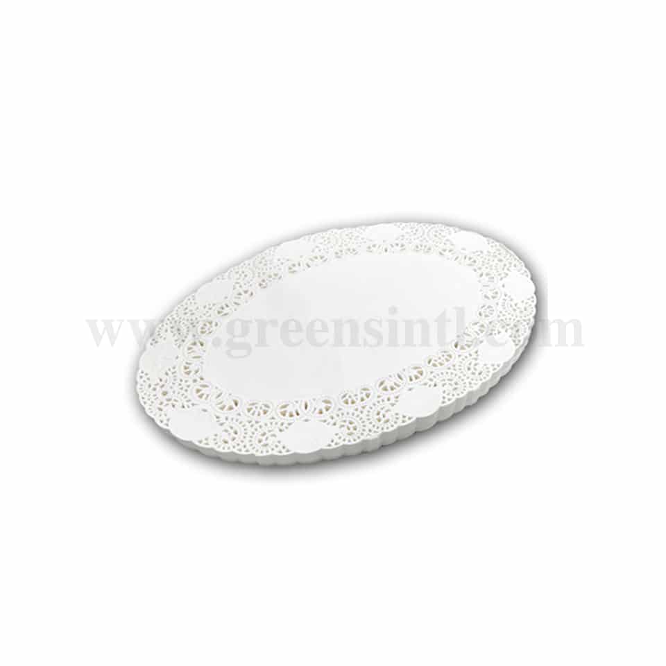 GRADE Oval Doilies Paper Natural White 280x380 mm -250 Pcs